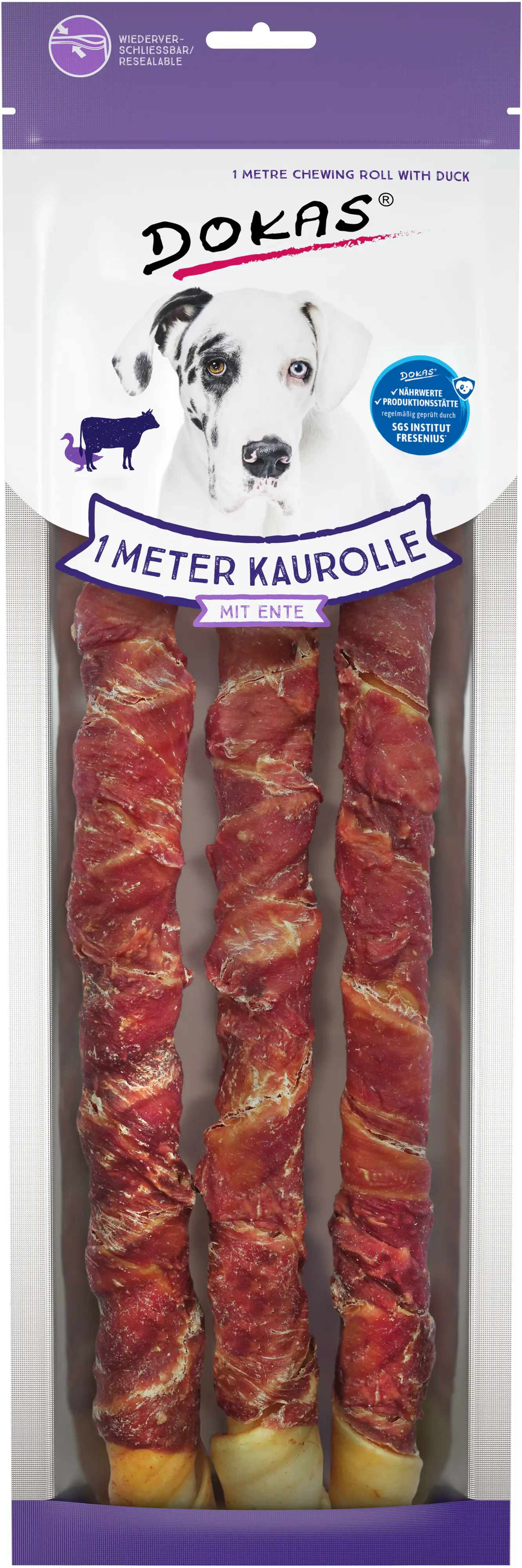 Dokas 1 Meter Kaurolle mit Ente 315 g (Rinderhaut)