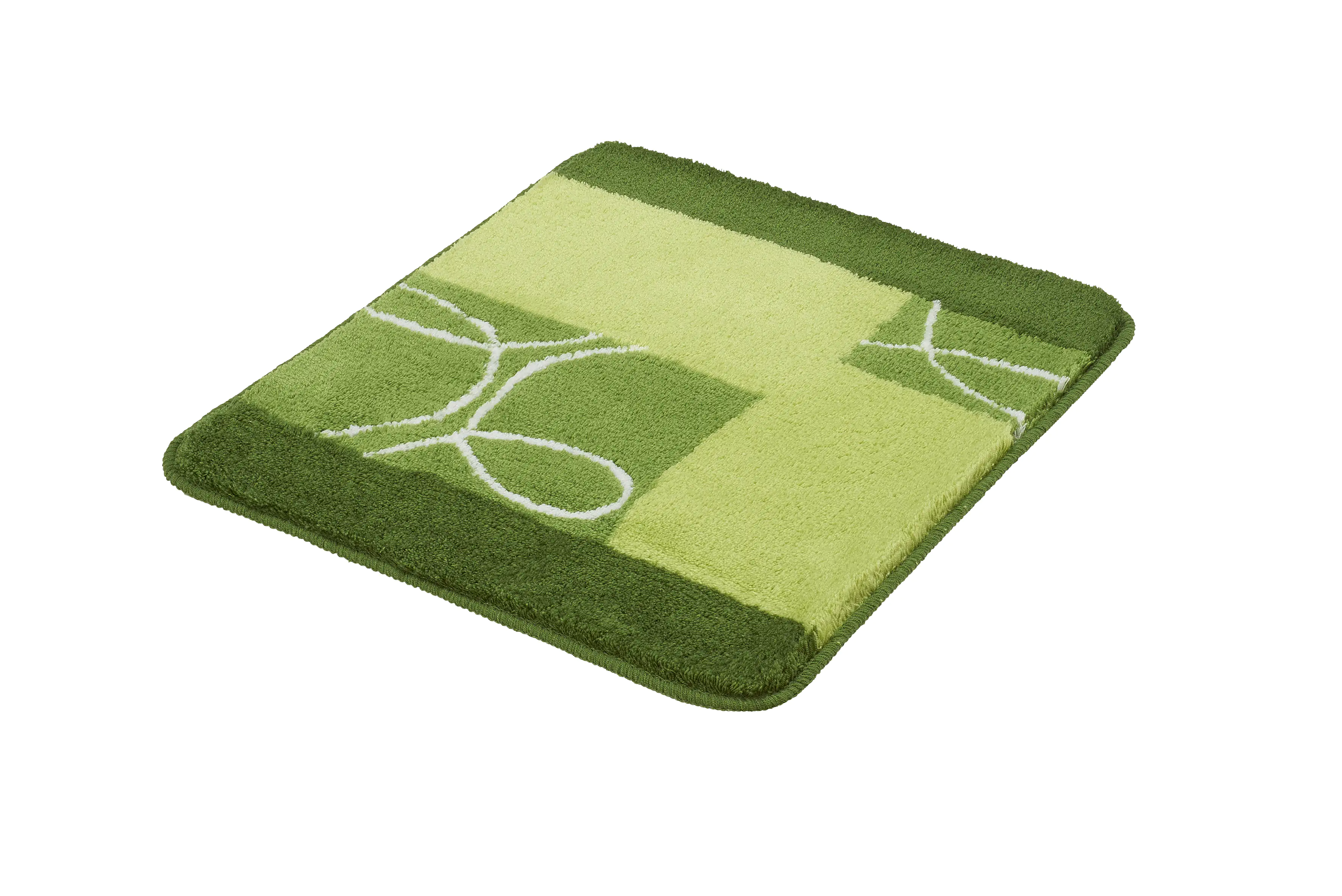 Kleine Wolke Badteppich Curly kiwigrün, 55 x 65 cm