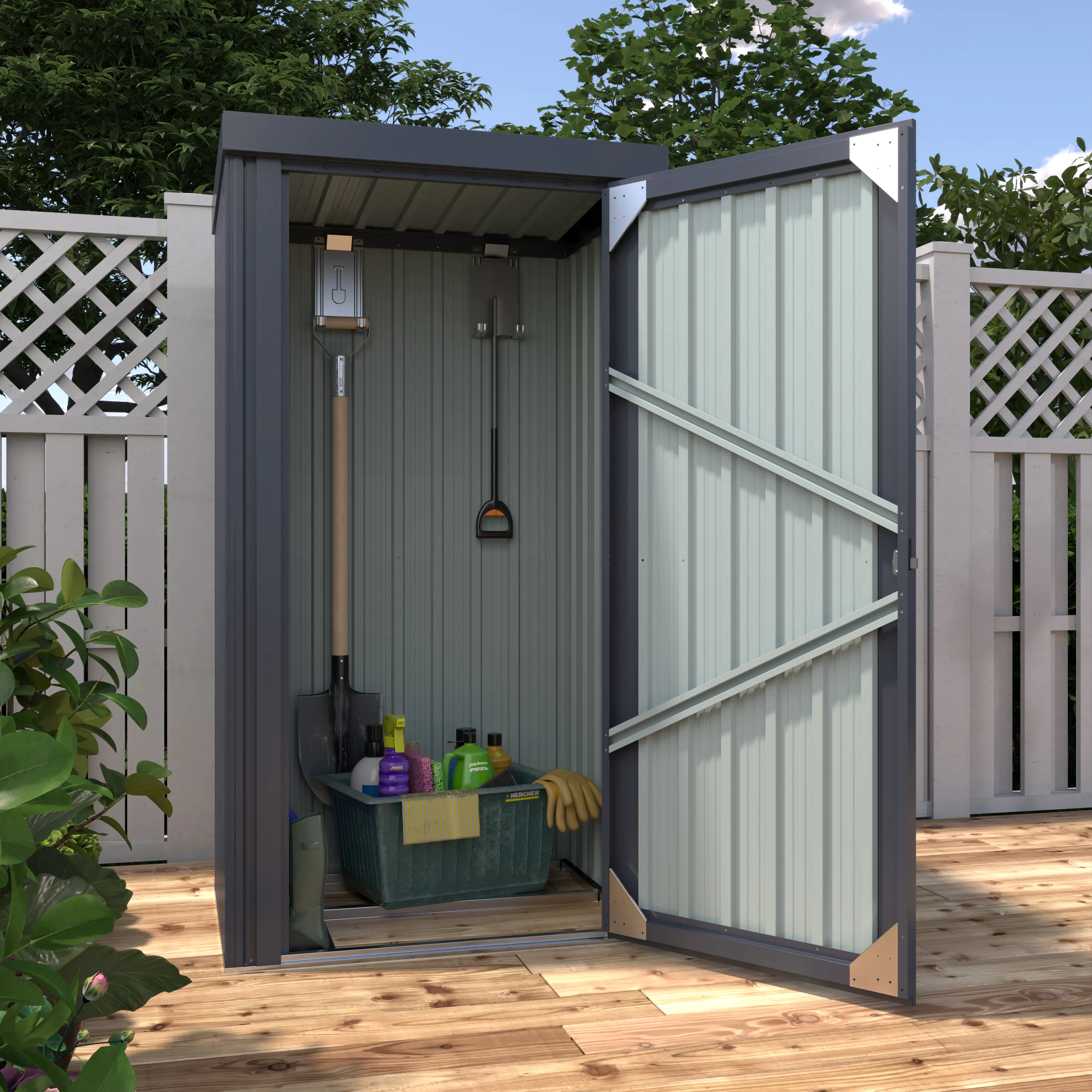 Pergart Metallgerätehaus Marburg 98 x 81 x 189 cm anthrazit