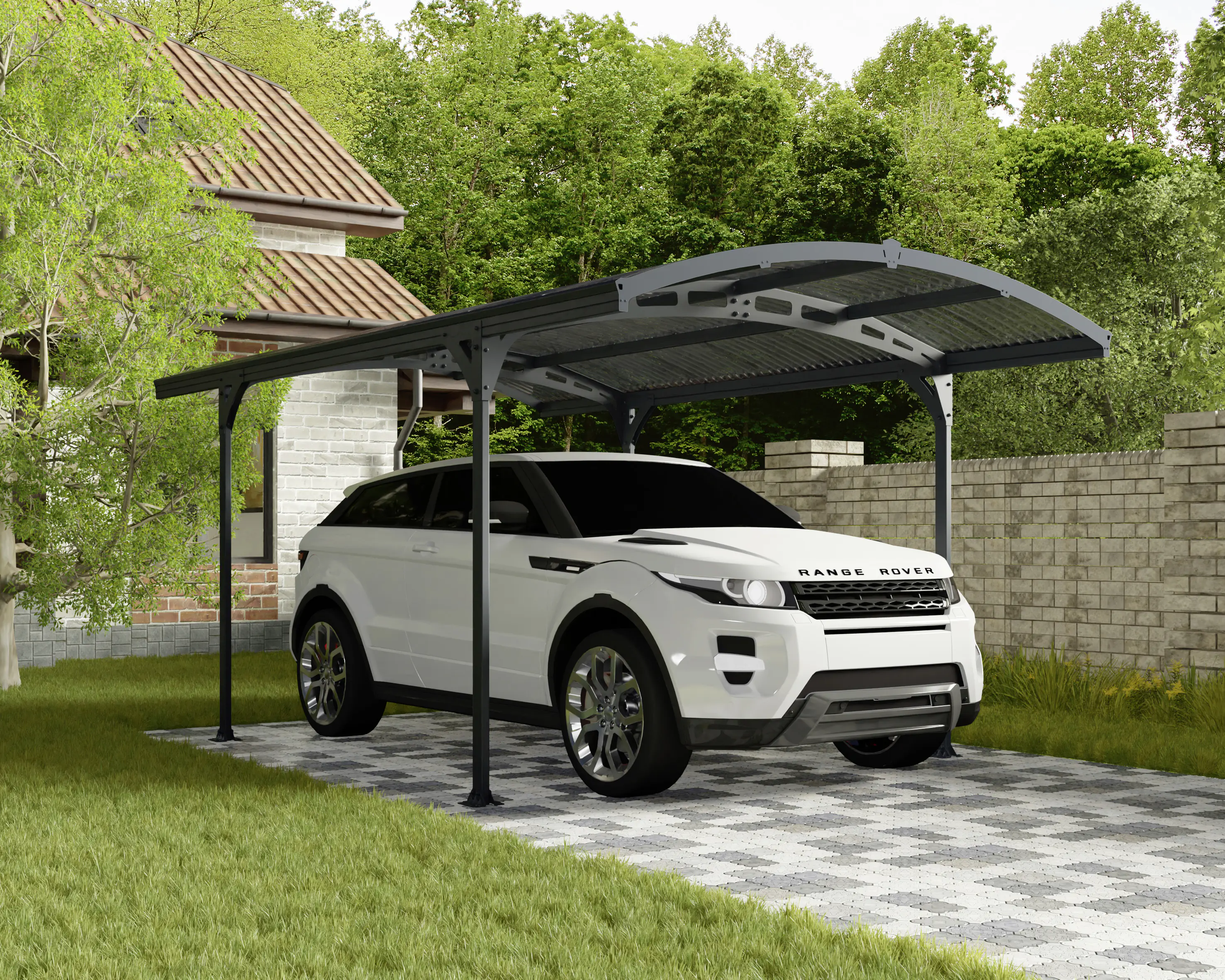 Canopia Carport Atlas 5000  Grau Alu 288 x 495 cm