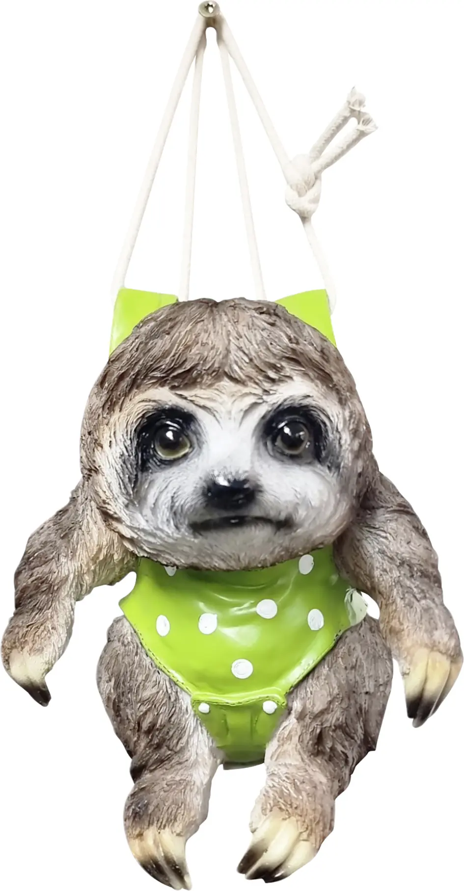 Dekofigur Faultier hängend 19 cm braun grün