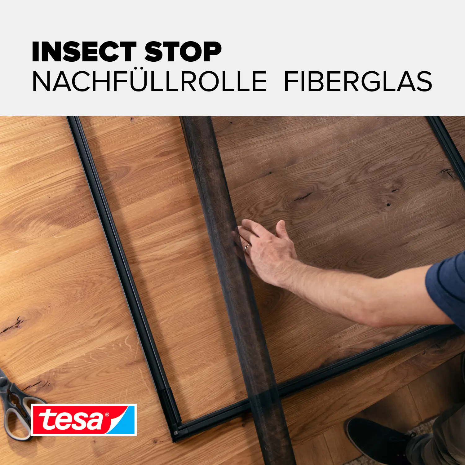 tesa Fliegengitter COMFORT Ersatzrolle 120 x 250 cm - anthrazit