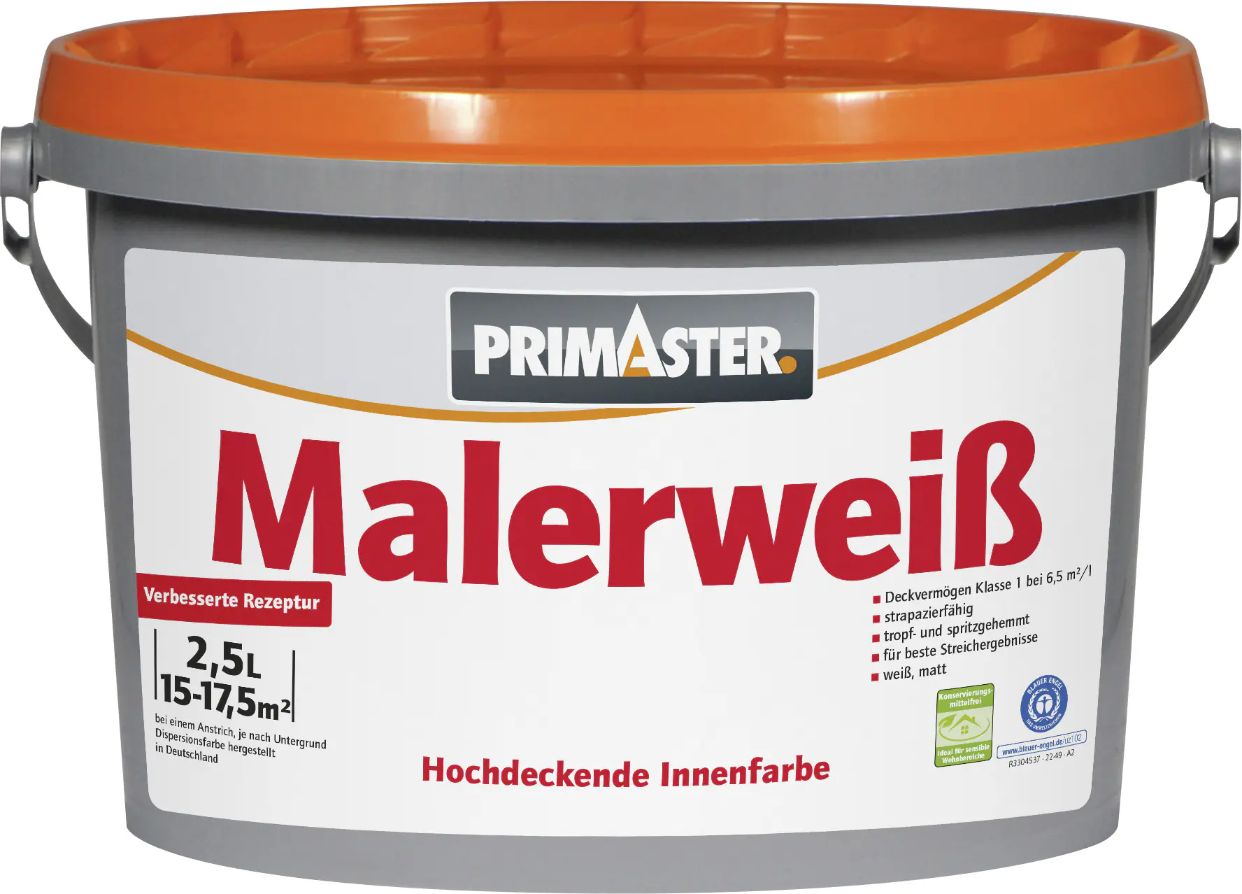 Primaster Malerweiß konservierungsmittelfrei 2,5 L