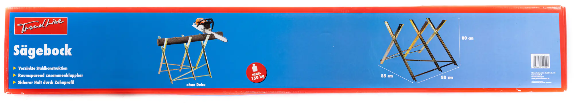 TrendLine Metall-Sägebock bis 150 kg 80 x 85 cm