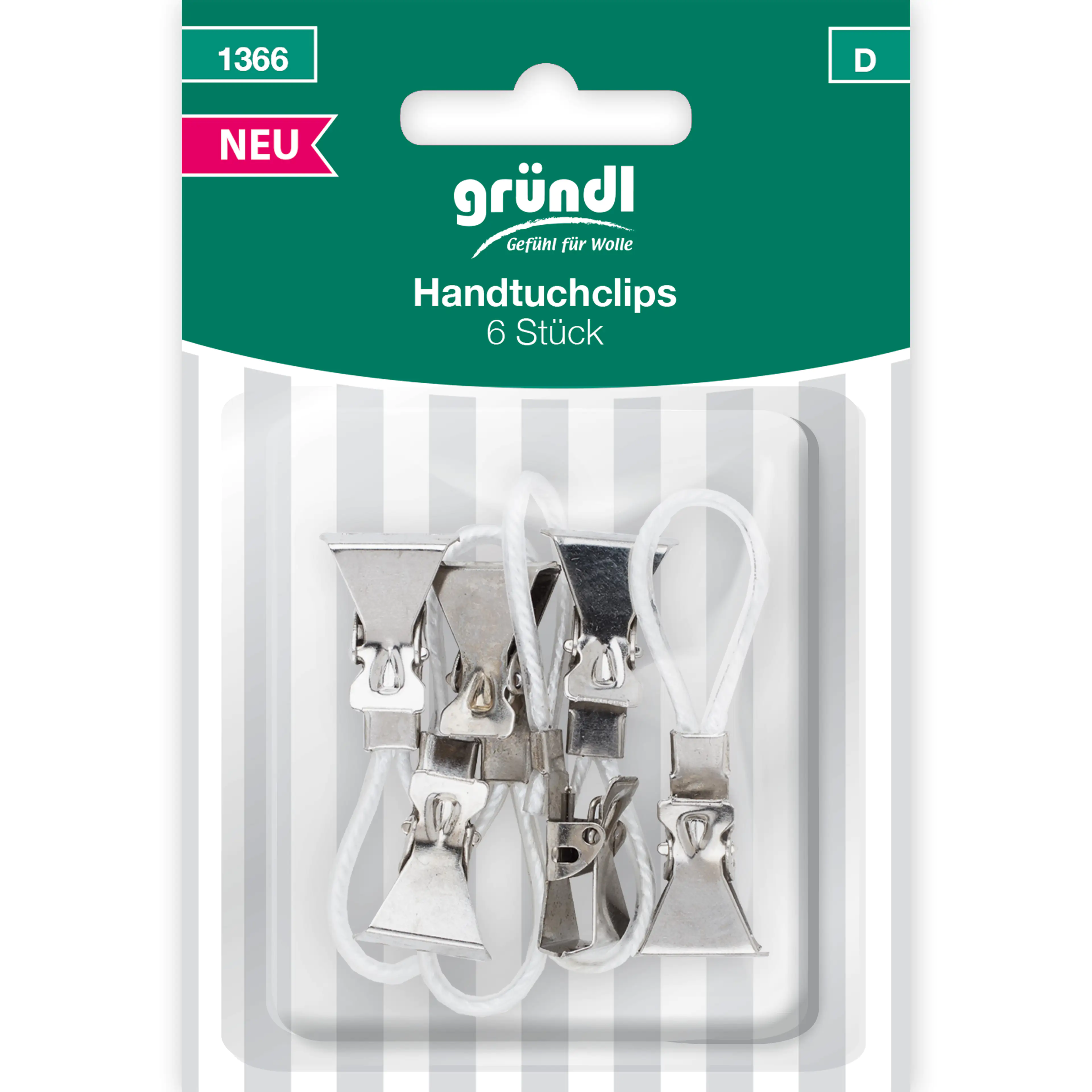 Gründl Handtuchclips 6 Stück