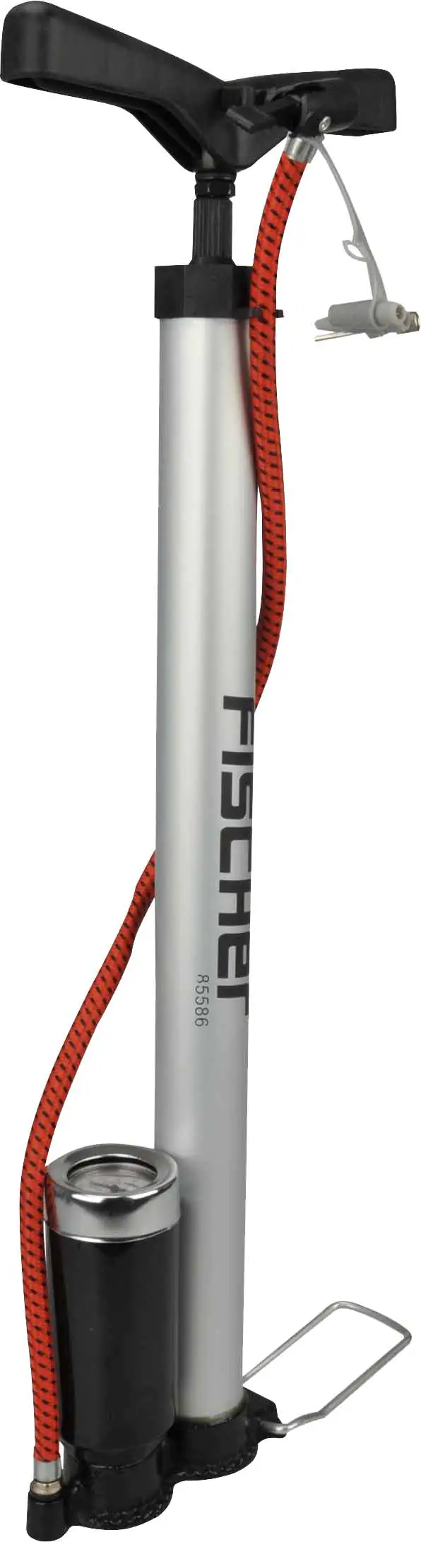 Fischer Standpumpe Alu mit Manometer für alle Ventile