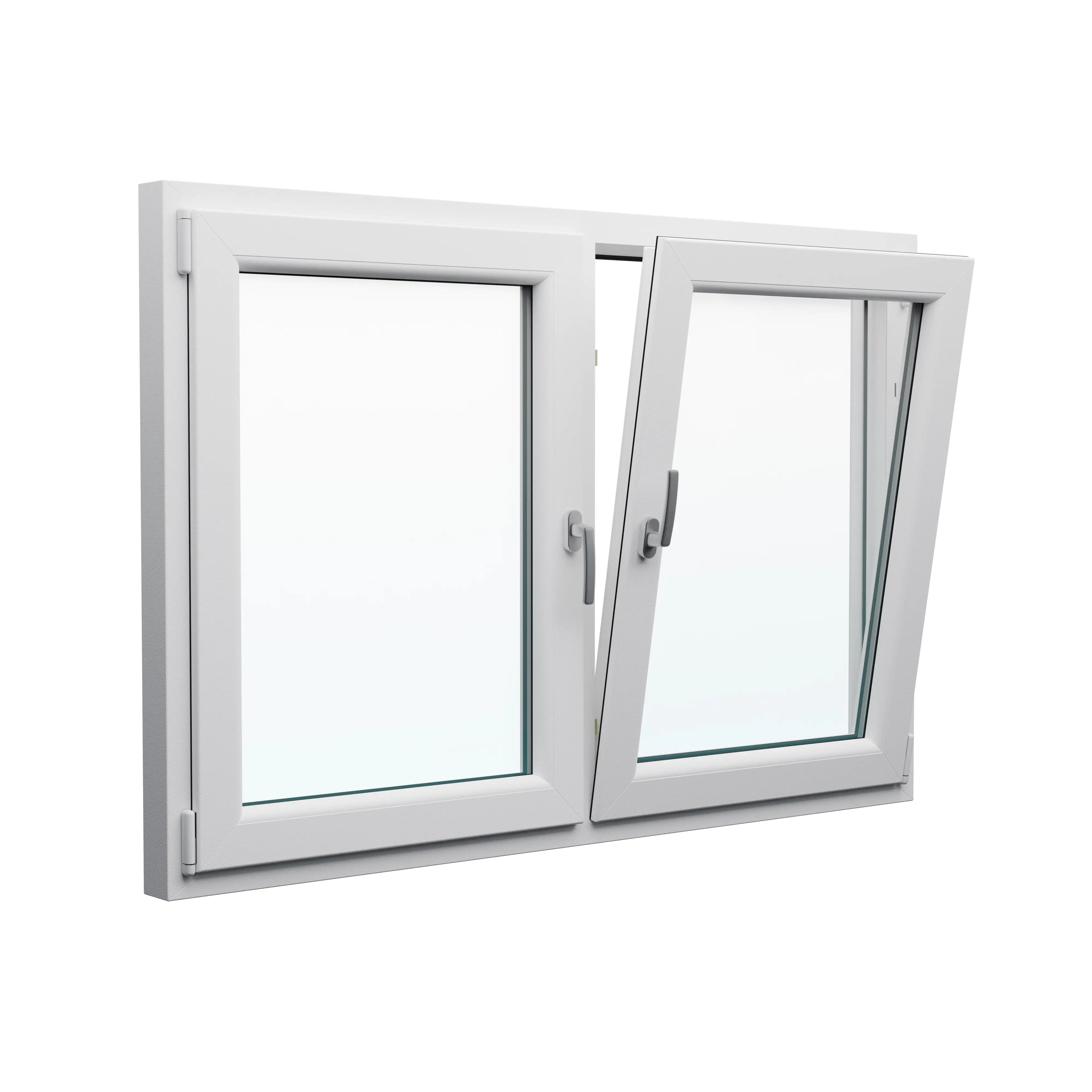 Meeth Kunststofffenster 150 x 90 cm 2-flg. Dreh-Kipp/Dreh-Kipp weiß