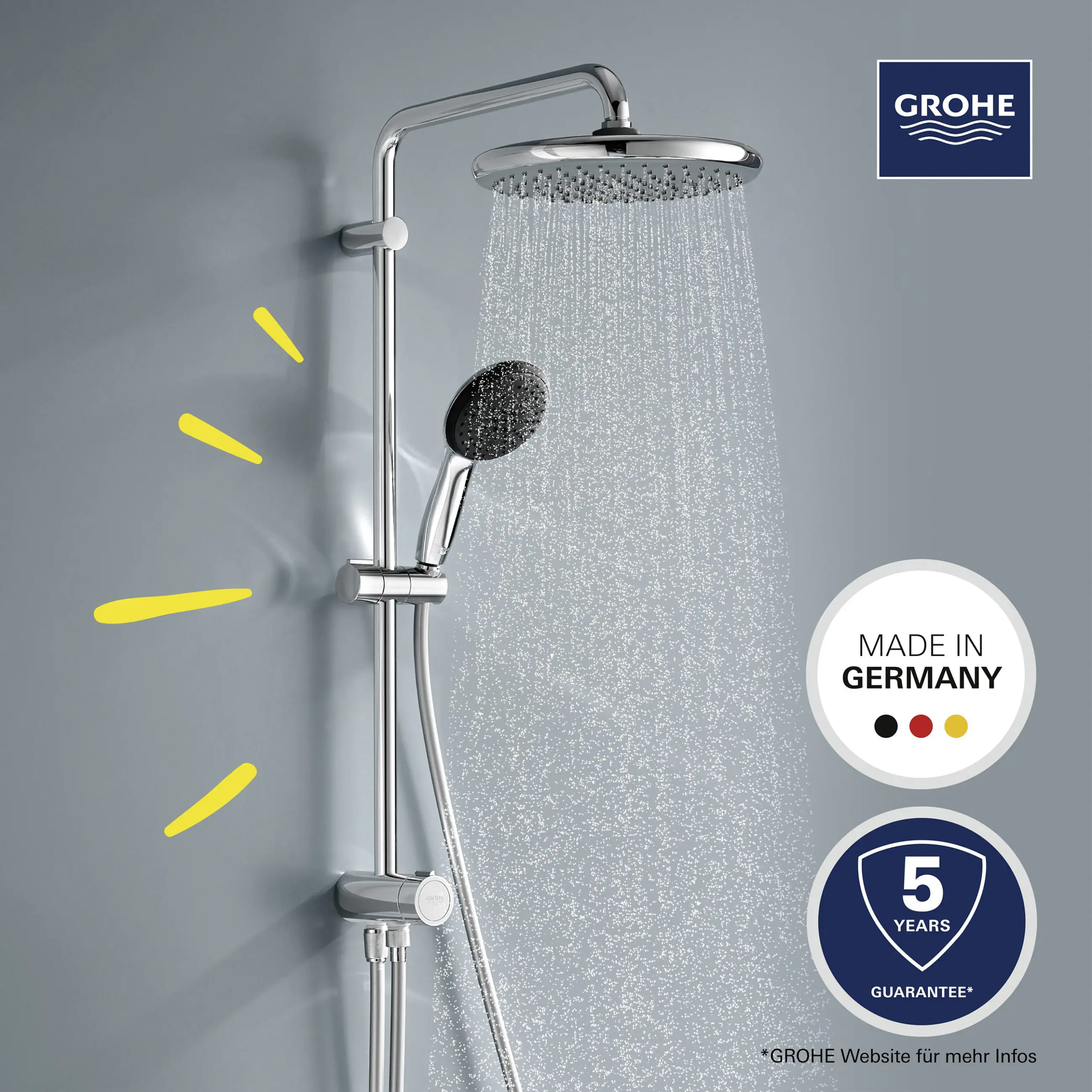 Grohe Duschsystem inkl. Umsteller Vitalio Start System 250 Flex chrom Grohe Duschsystem inkl. Umsteller Vitalio Start System 250 Flex chrom