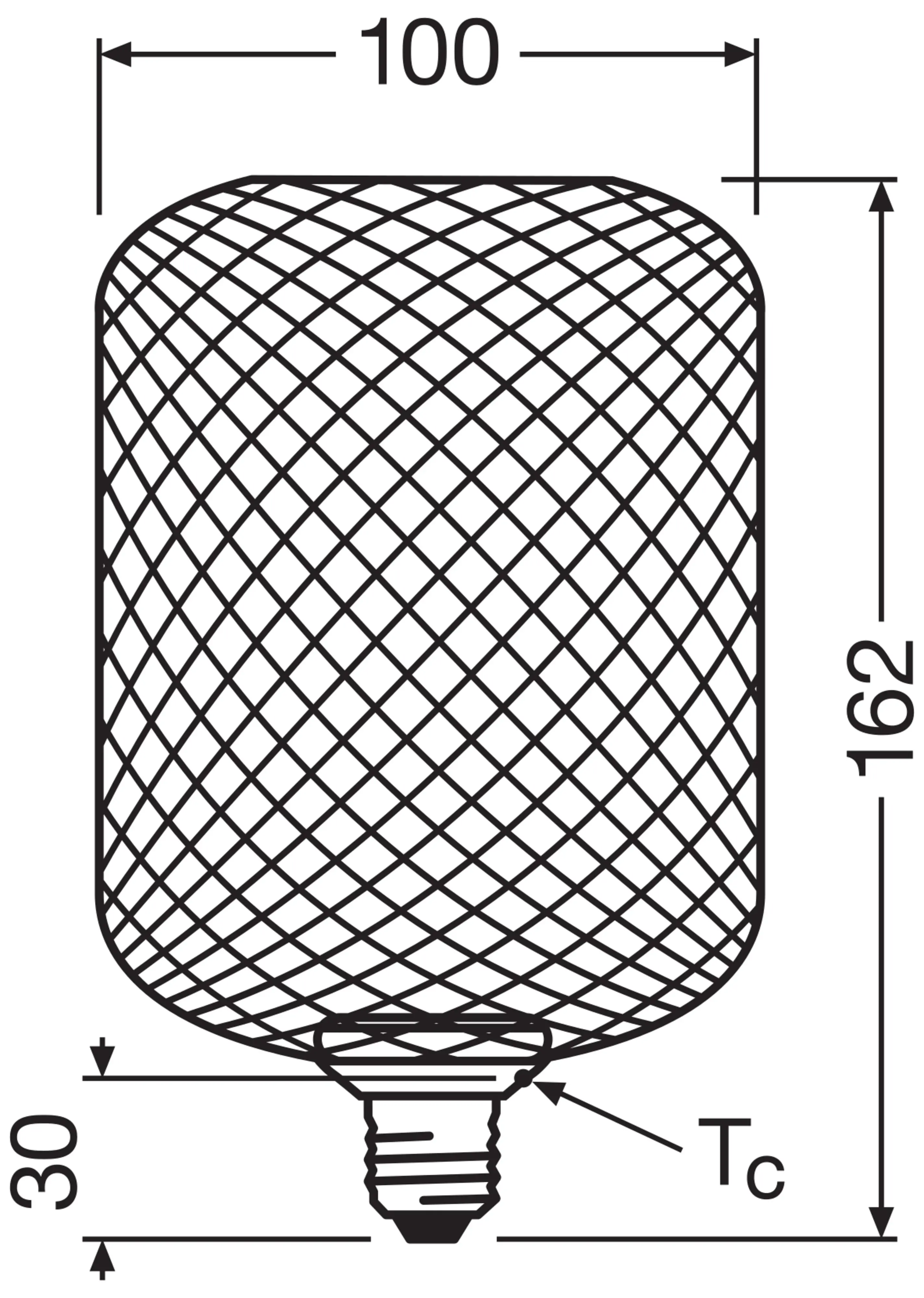 Osram LED Leuchtmittel Decor Flat Square 100 schwarz 3,5W 827 matt E27 Non-DIM