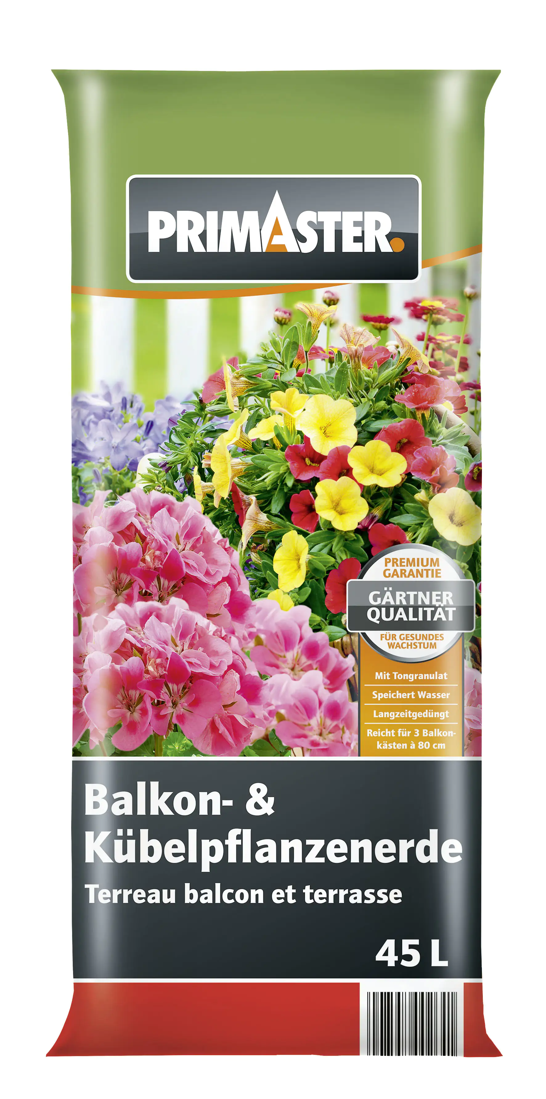 Primaster Balkon- & Kübelpflanzenerde 45L Palette Palettenabnahme, 51 Pack