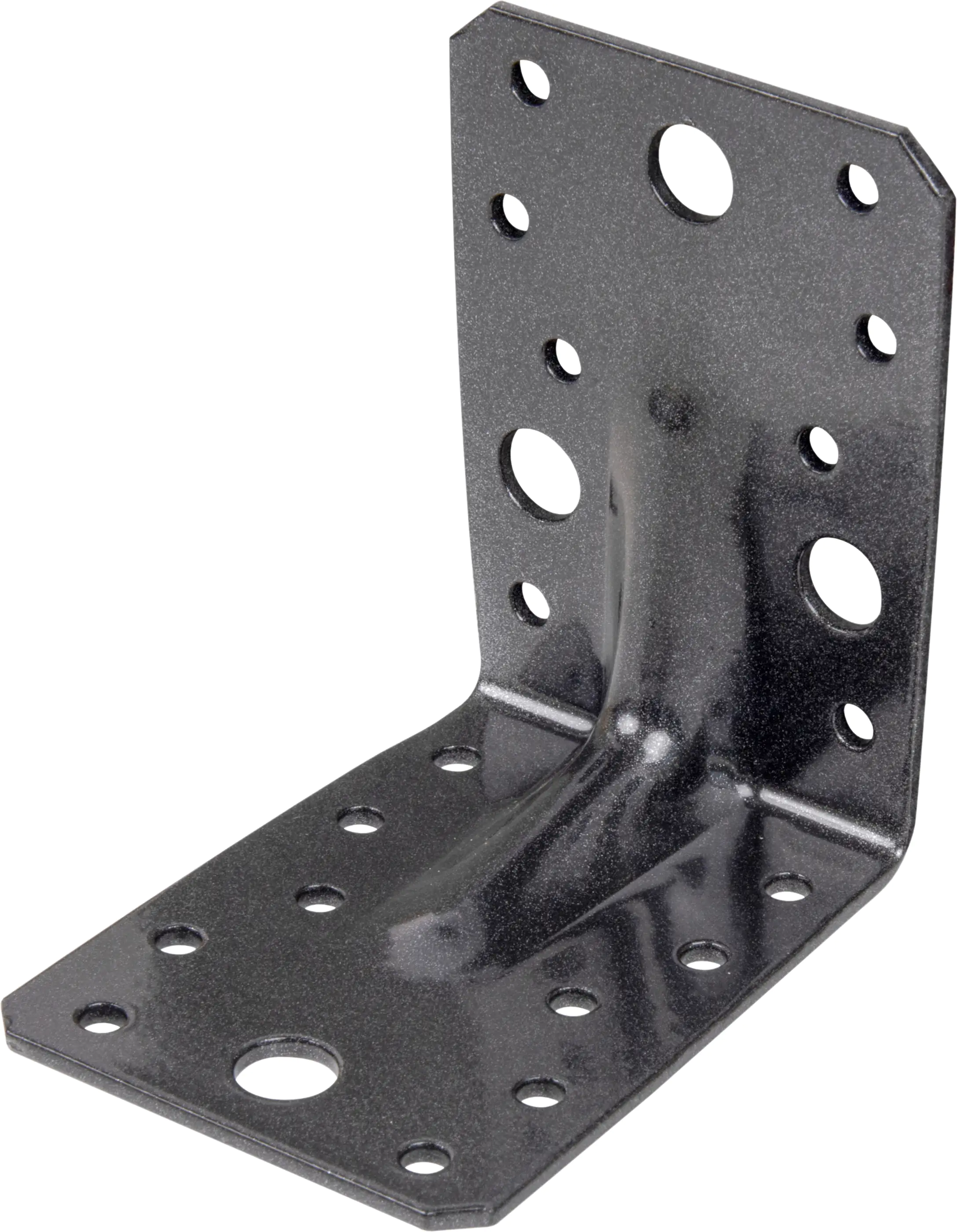 Alberts Duravis Schwerlast-Winkelverbinder mit Sicke schwarz 90 x 65 mm