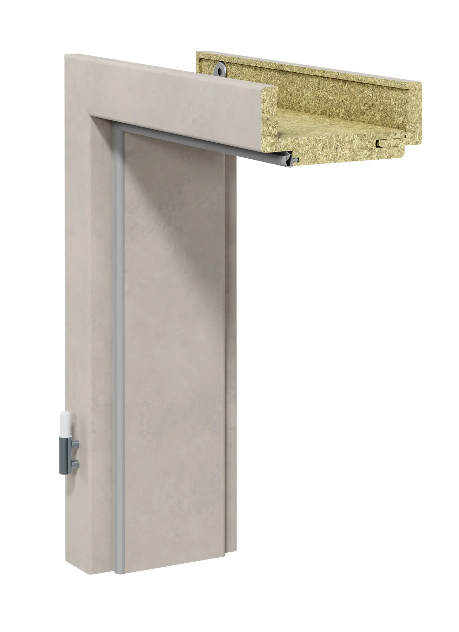 GetaDoor Zarge CPL Semento 73,5 cm DIN links