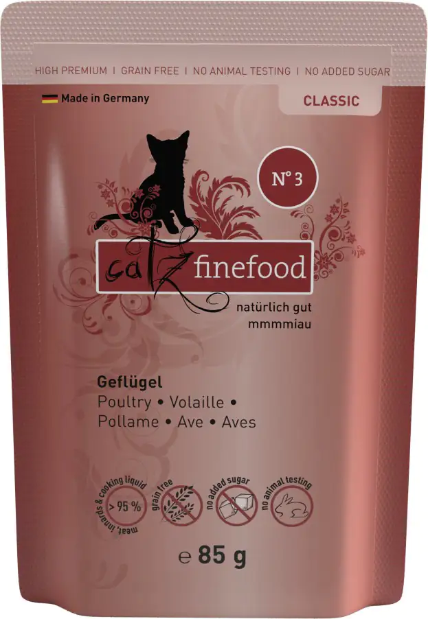 Catz Finefood Katzenfutter Classic No. 3 Geflügel 85 g