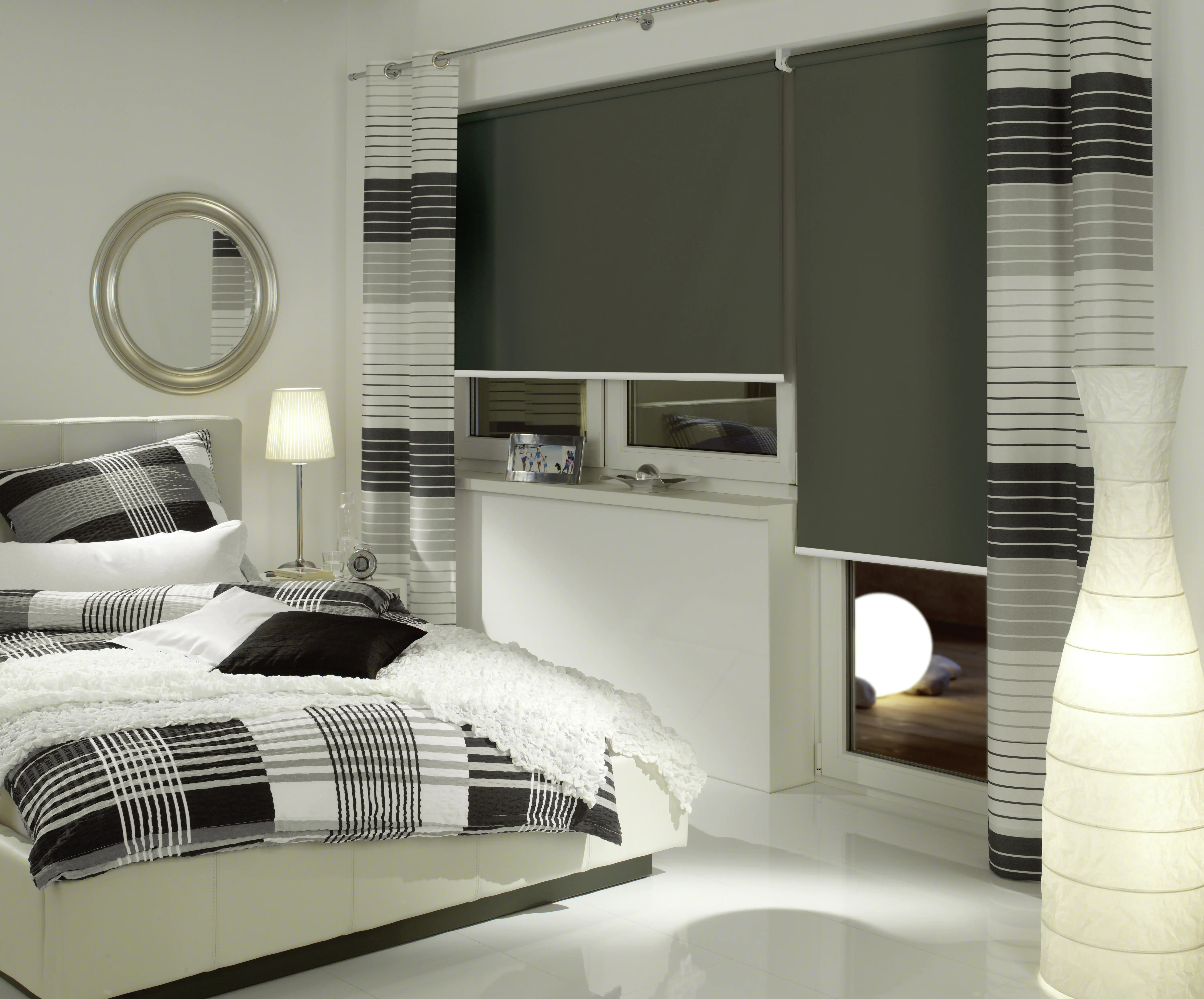 Gardinia Seitenzugrollo Abdunklung grau 122 x 180 cm