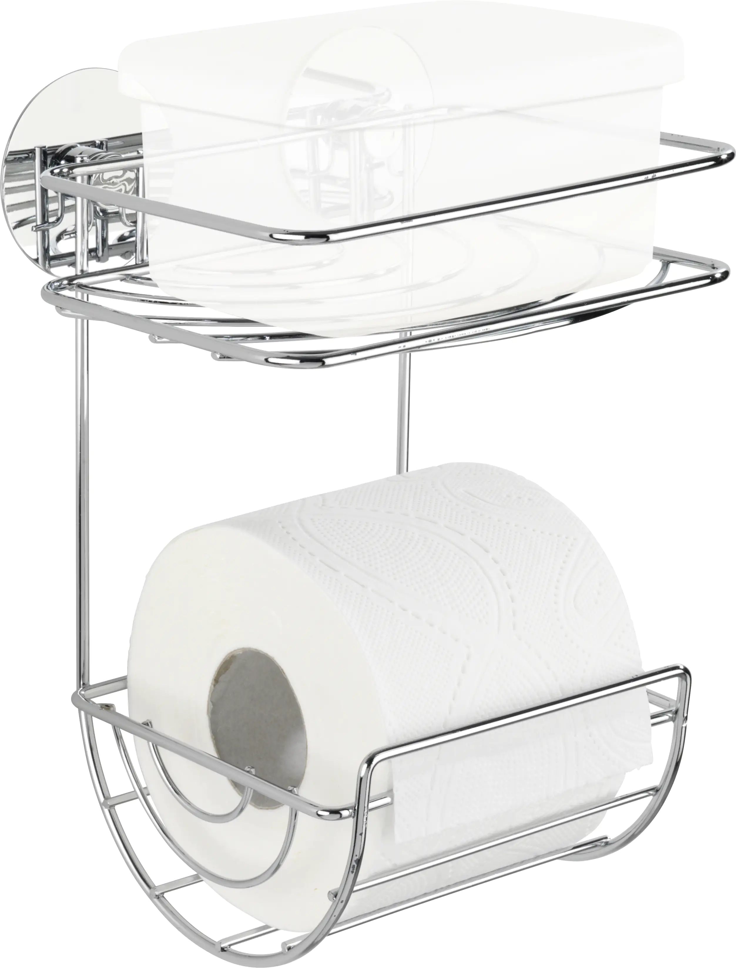 Wenko Toilettenpapierhalter mit Ablage Turbo-Loc