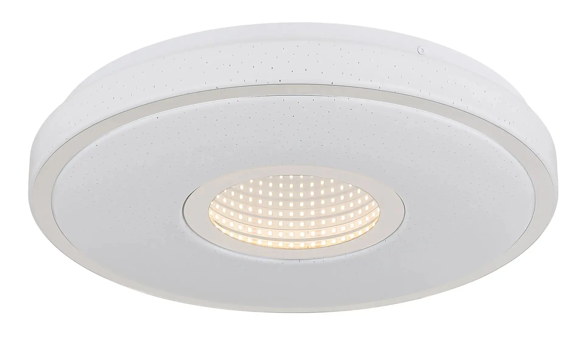 Globo LED-Deckenleuchte Astania 24 W warmweiß Ø 38 cm weiß Chromring