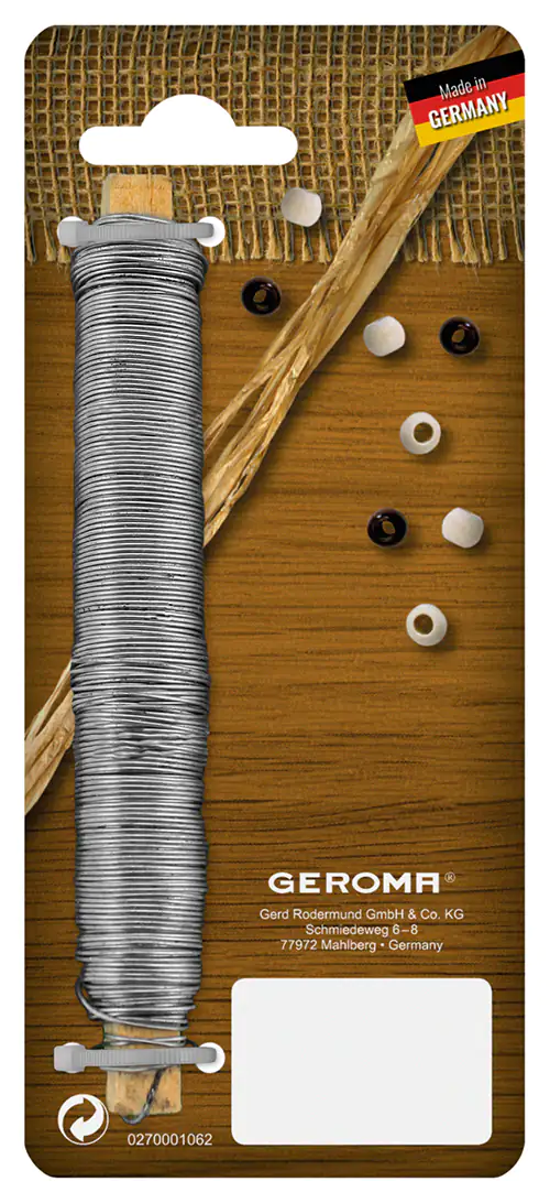 Wickeldraht verzinkt auf Holzspule Ø 65 mm , 100 Gramm