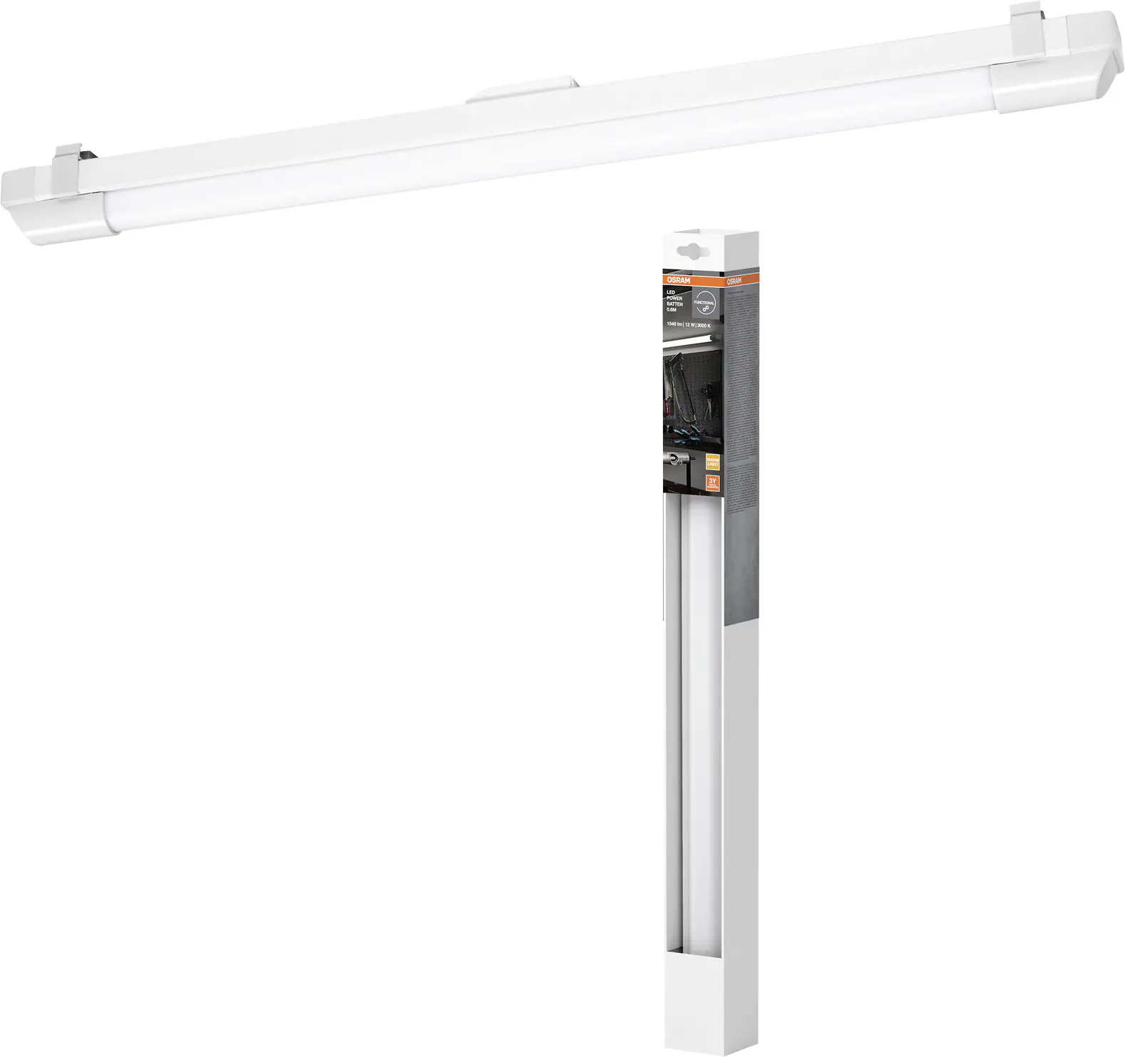 Osram LED Lichtleiste Power Batten weiß 60 cm 12 W warmweiß