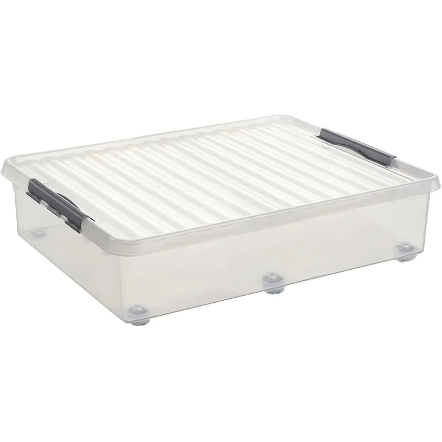 Sunware Rollerbox Q-line 60L transparent metallfarbig 80 x 50 x 20 cm Sunware Rollerbox Q-line 60L transparent metallfarbig 80 x 50 x 20 cm