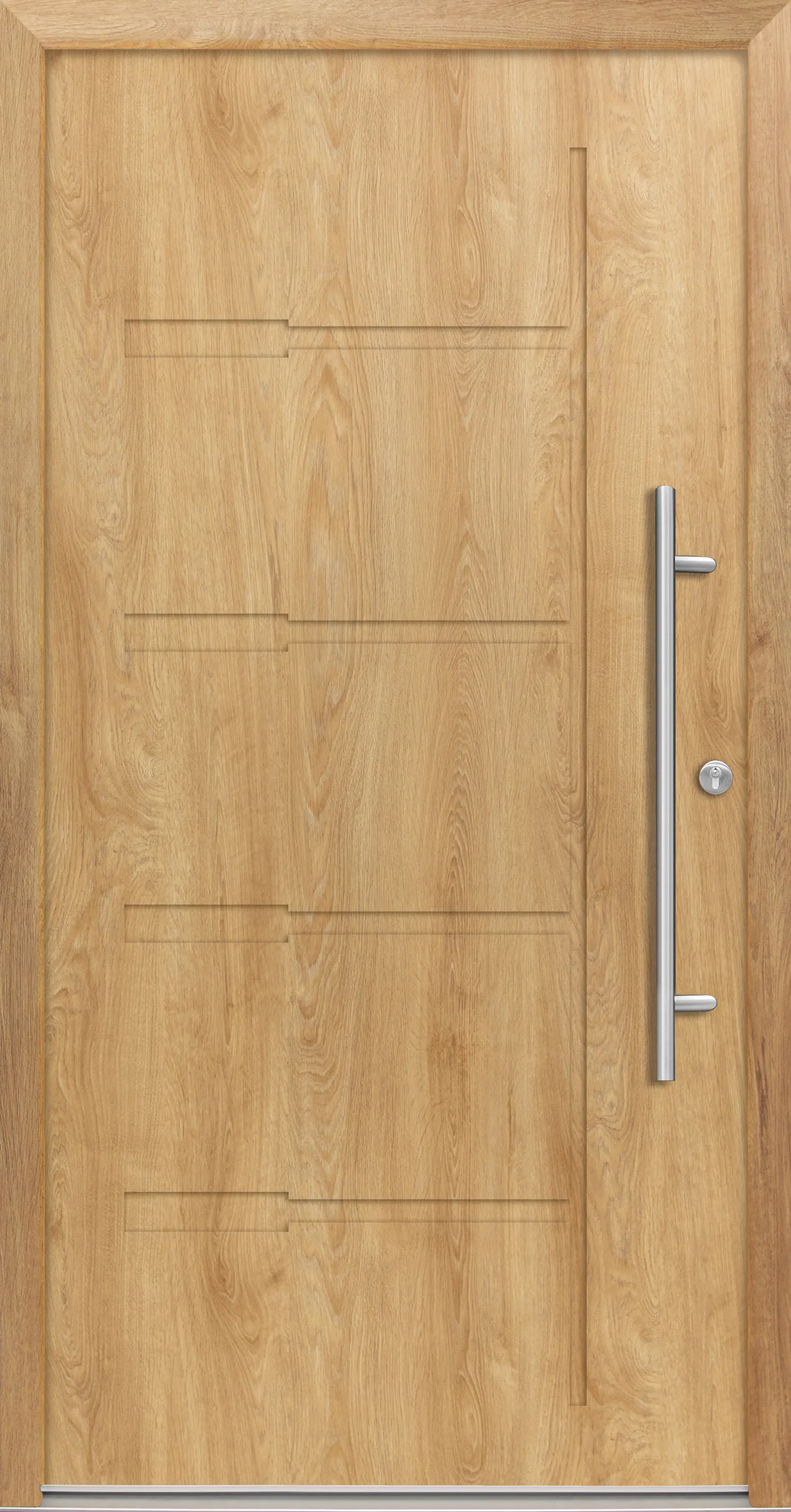 Splendoor Haustür Passivedoor Premium H1 Eiche Natur DIN Rechts 110 x 210 cm