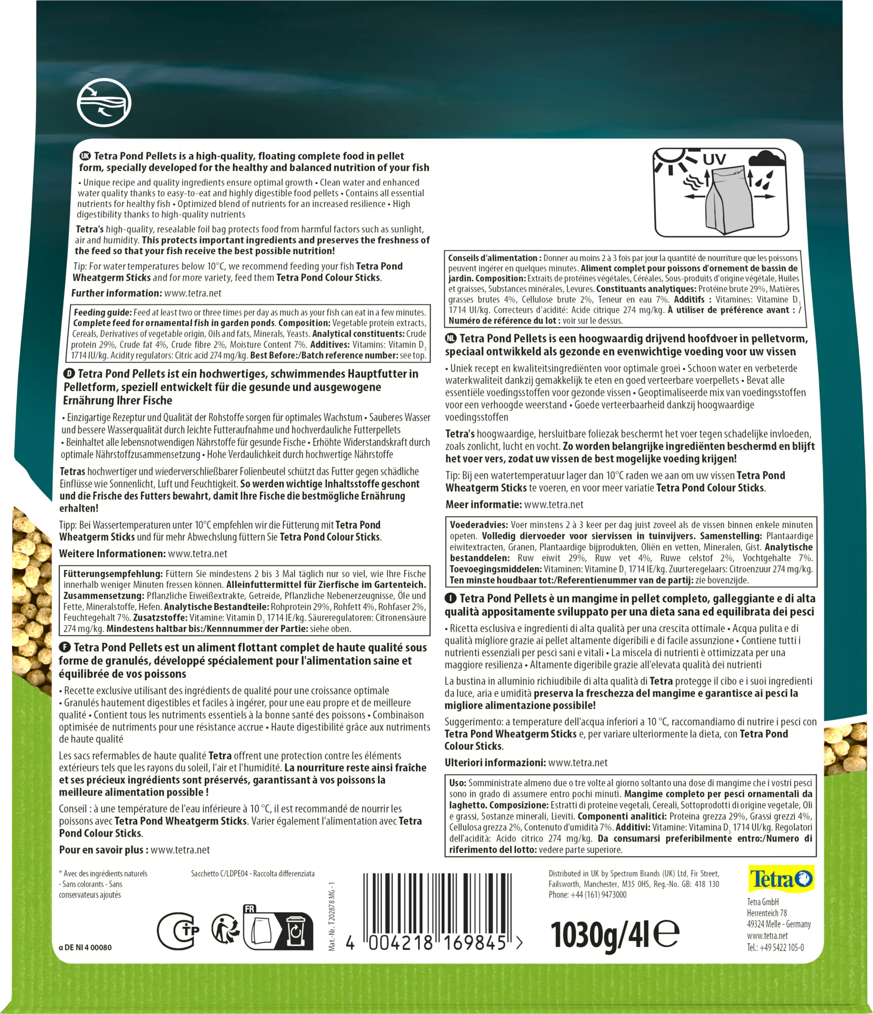 Tetra Teichfutter Pond Pellets 4 l