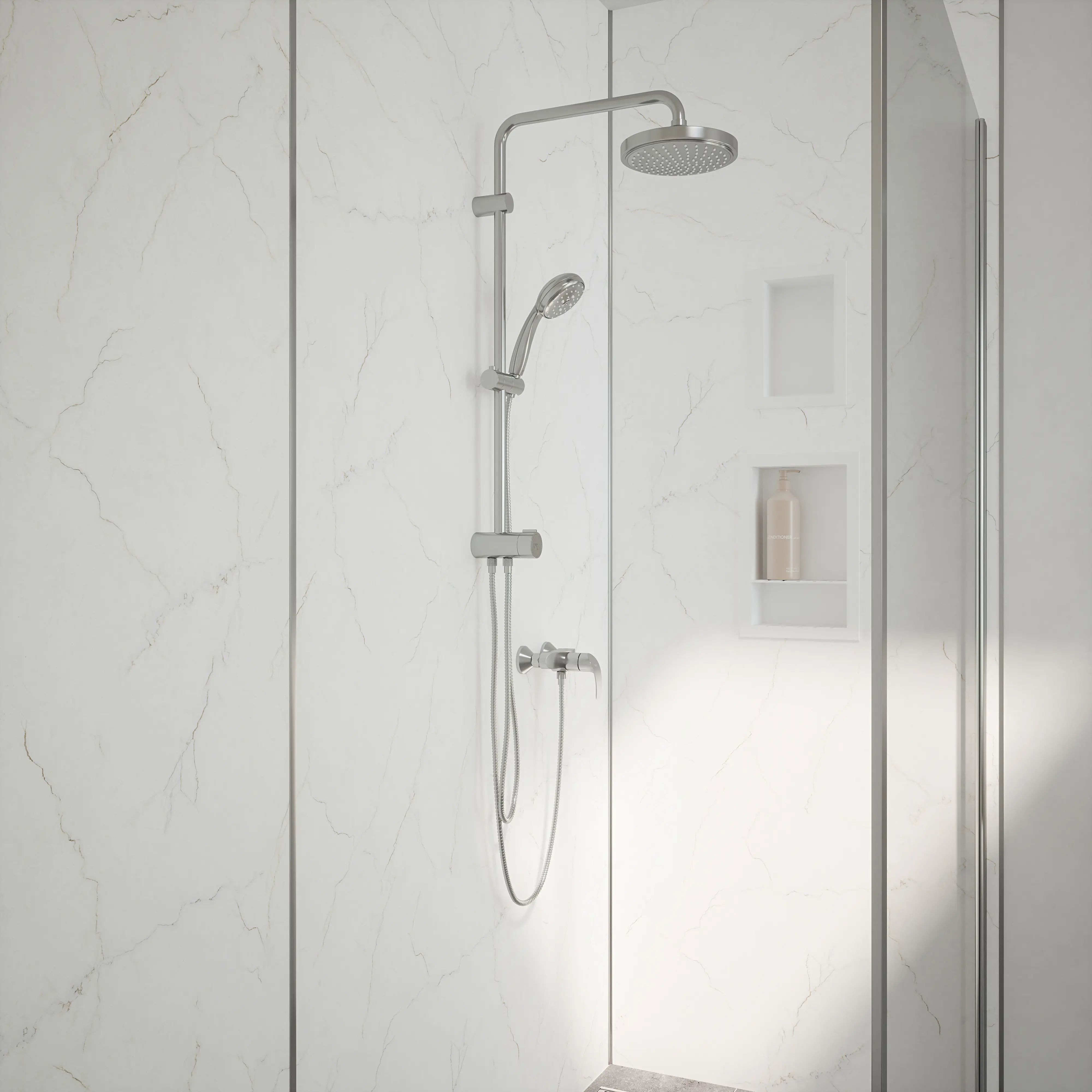 Wetwall Alloy Wandpaneel  Bianco Venato 120 x 244 cm