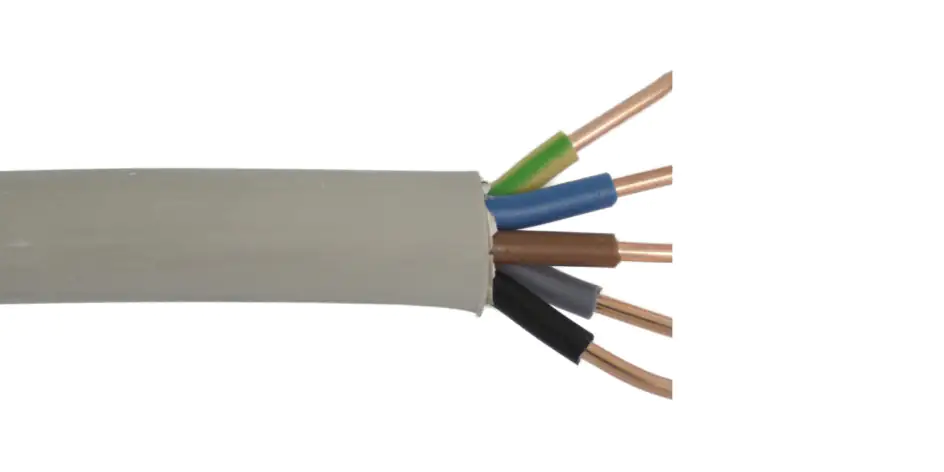 Feuchtraumleitung NYM-J 5 x 4, 30 Meter, Ring, grau