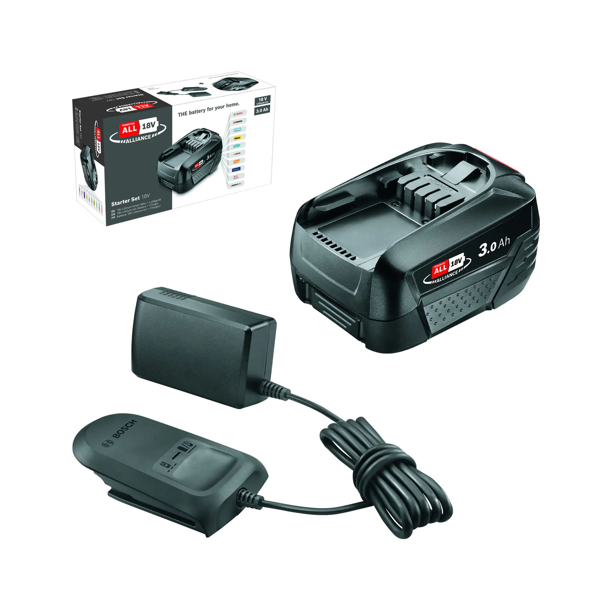 Bosch Allianz Starter-Set 18V Akku 1 x 3,0 Ah XL + Ladegerät AL 18V-20
