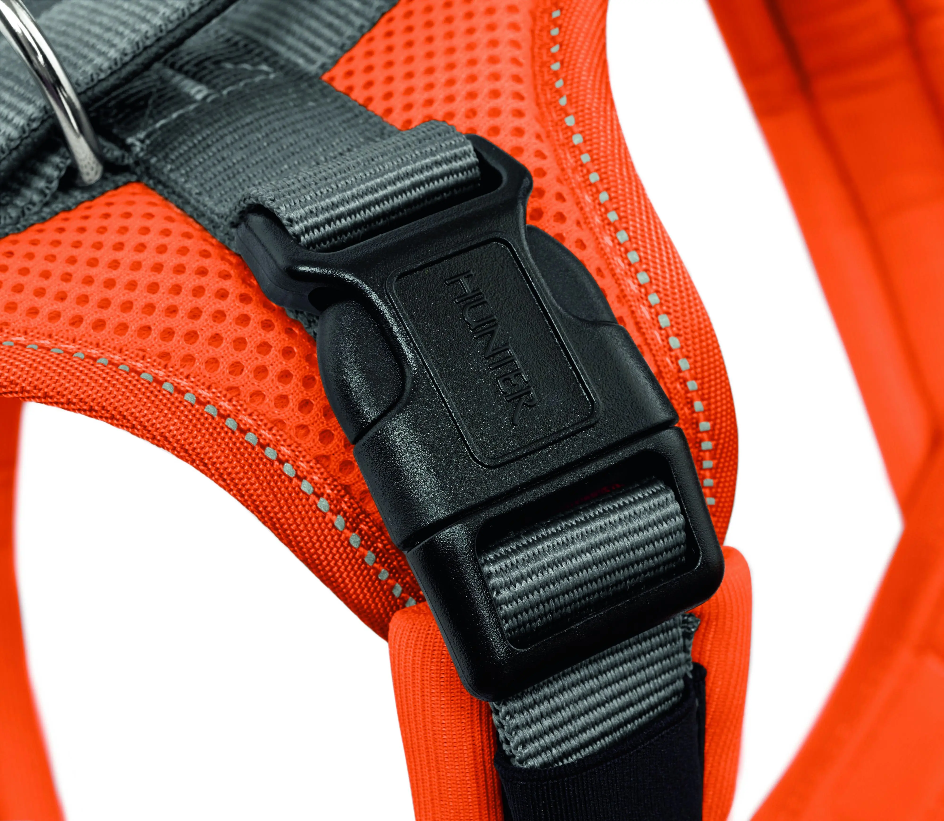 Hunter Hundegeschirr Maldon Up mit Griff M-L orange/grau