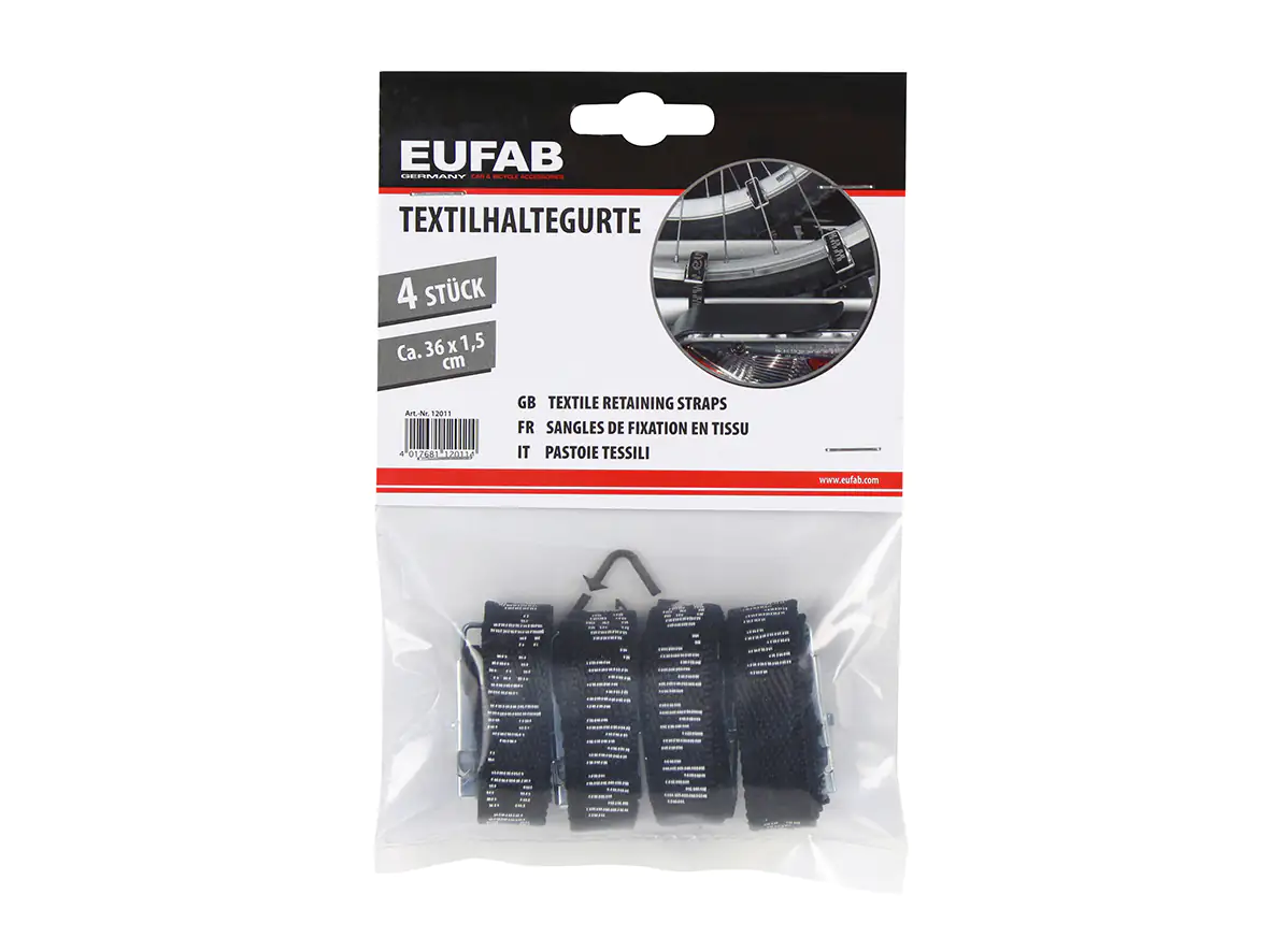 EUFAB Textilspanngurte 15mmx36cm, 4 Stück EUFAB Textilspanngurte 15mmx36cm, 4 Stück