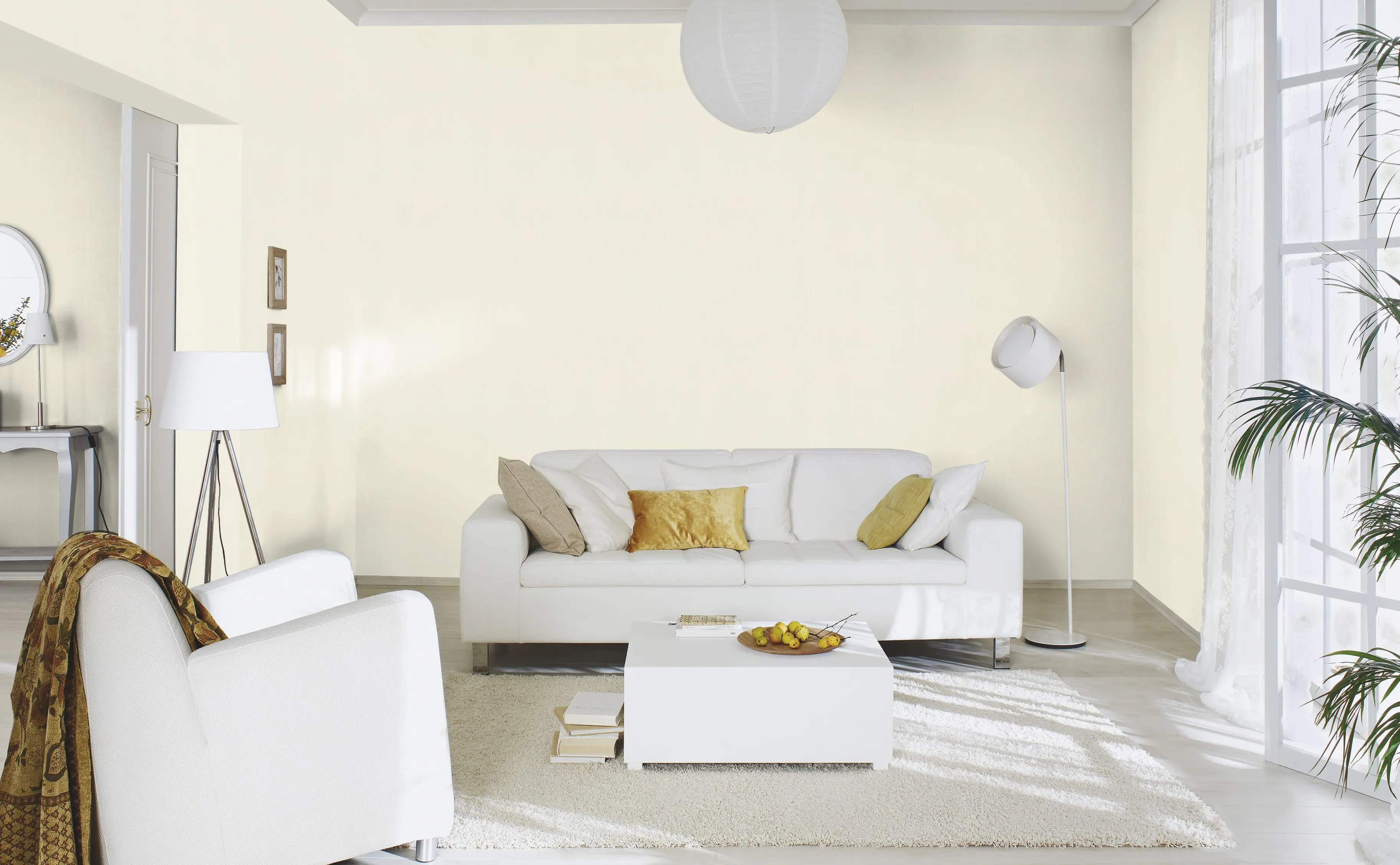 Rasch Vliestapete Uni weiß offwhite 10,05 x 0,53 m