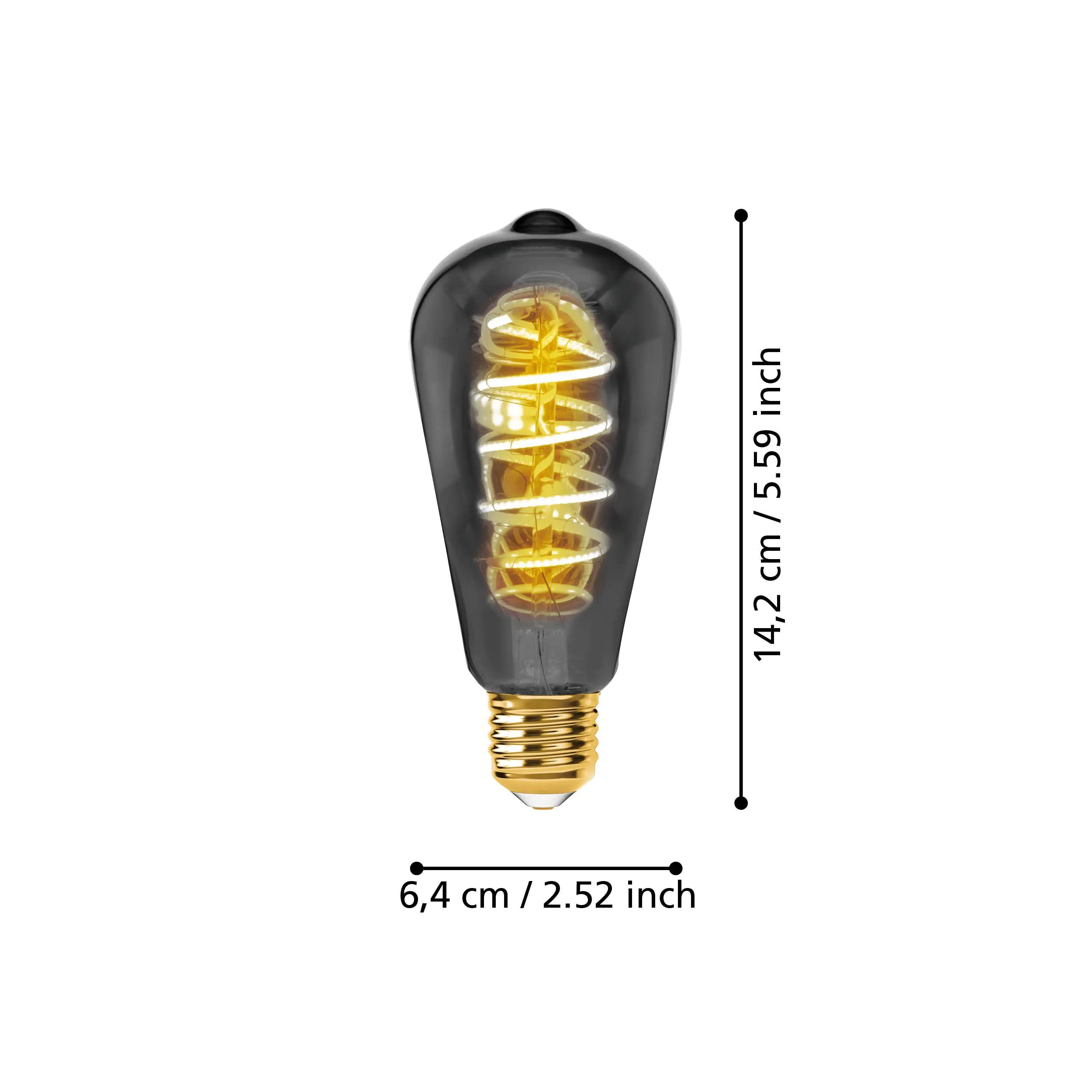 Eglo LED Leuchtmittel Edison ST64 E27 4W rauch Eglo LED Leuchtmittel Edison ST64 E27 4W rauch