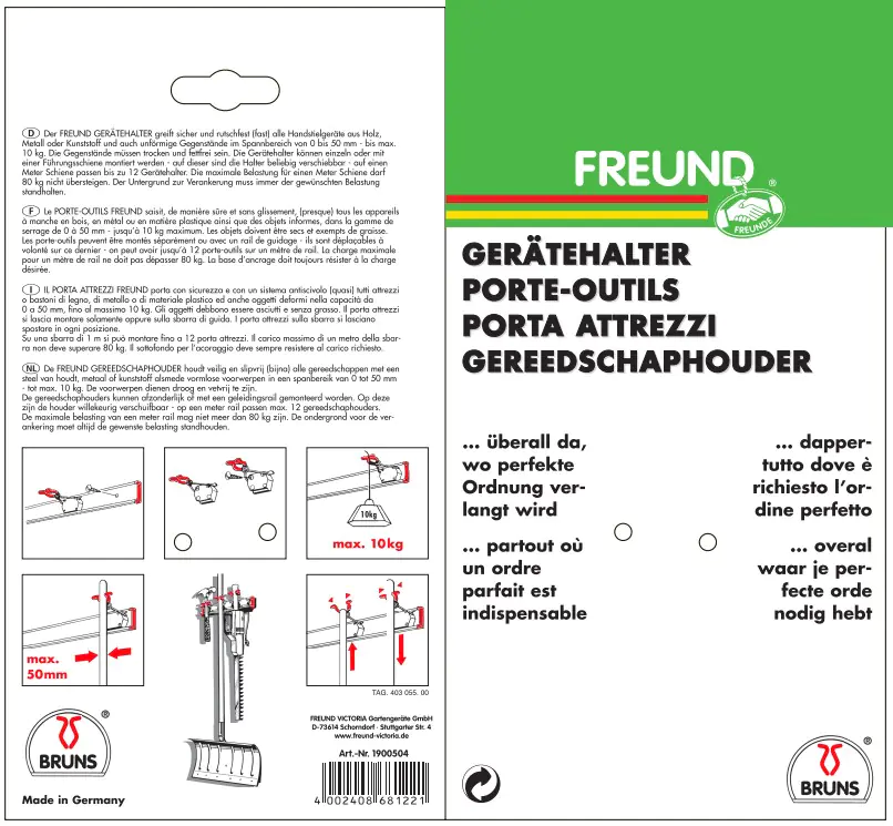 Freund Victoria Gerätehalter 2 Stück