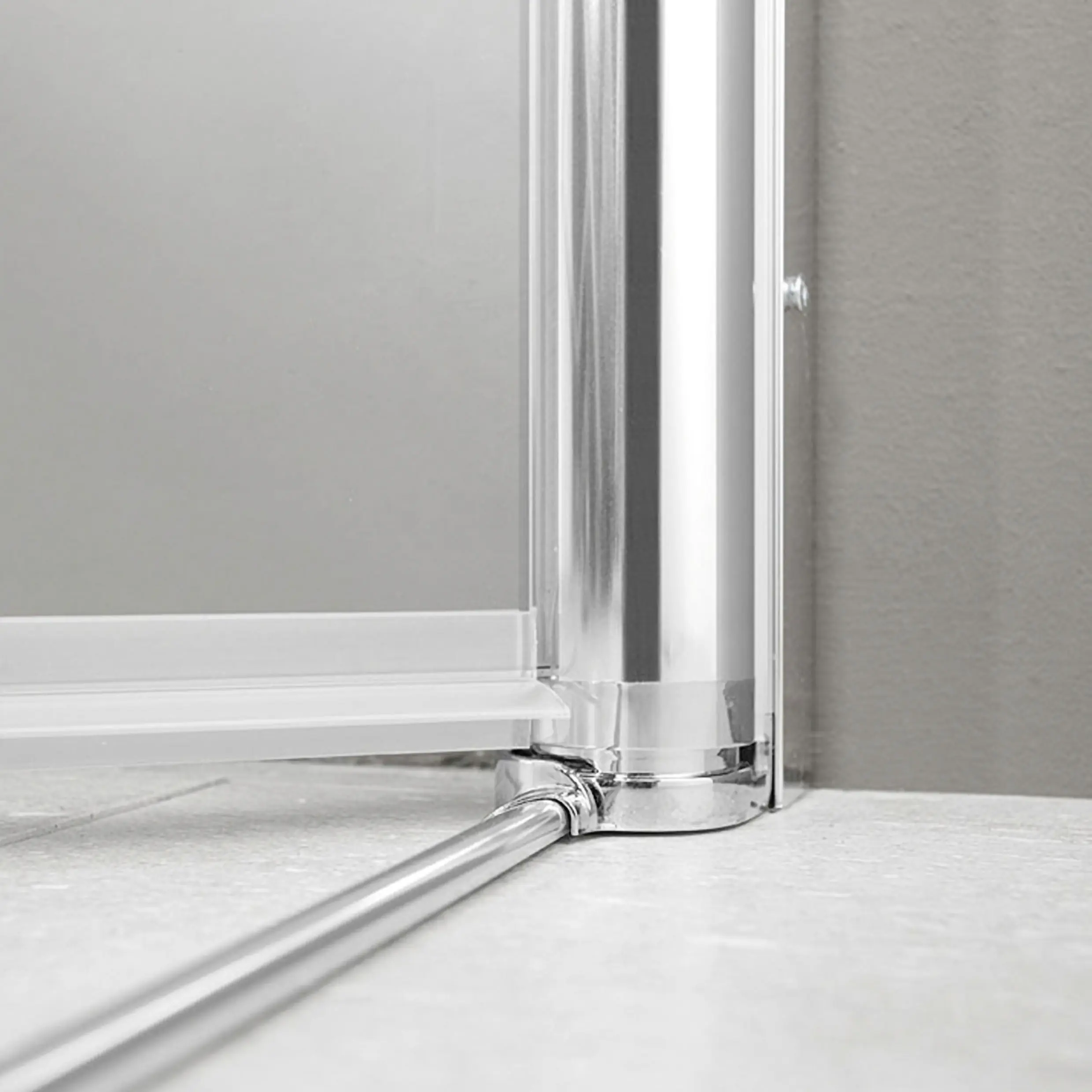 Breuer Duschtür Elana 8 für Seitenwand 90 cm Alu chrom - Anschlag rechts