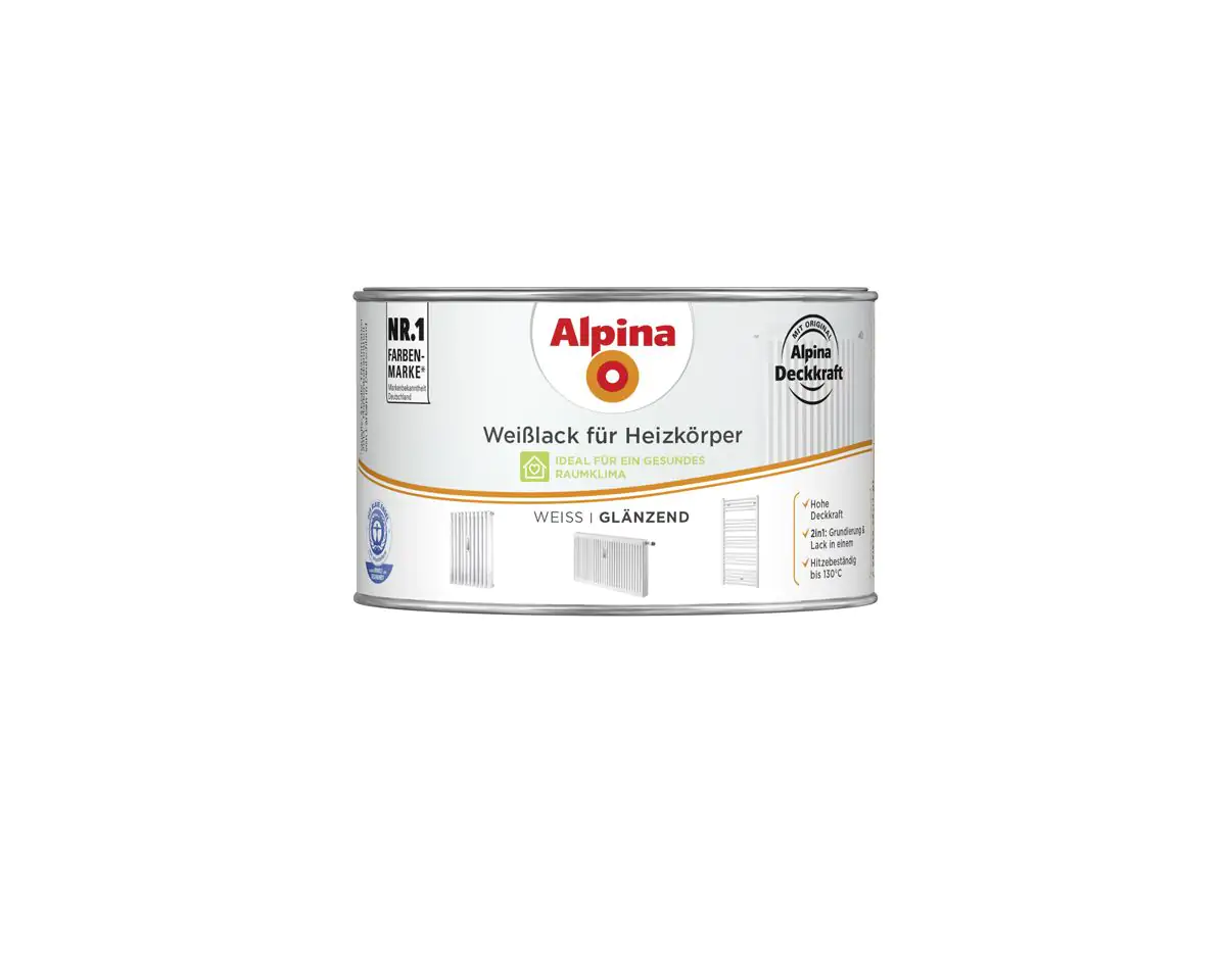 Alpina Heizkörperlack weiß 300 ml weiß glänzend Alpina Heizkörperlack weiß 300 ml weiß glänzend