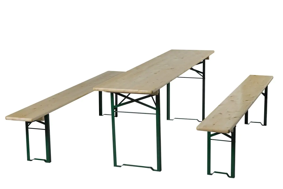 Festzeltgarnitur 220x50cm Sitzhöhe 47 cm, natur, 3-teilig Festzeltgarnitur 220x50cm Sitzhöhe 47 cm, natur, 3-teilig