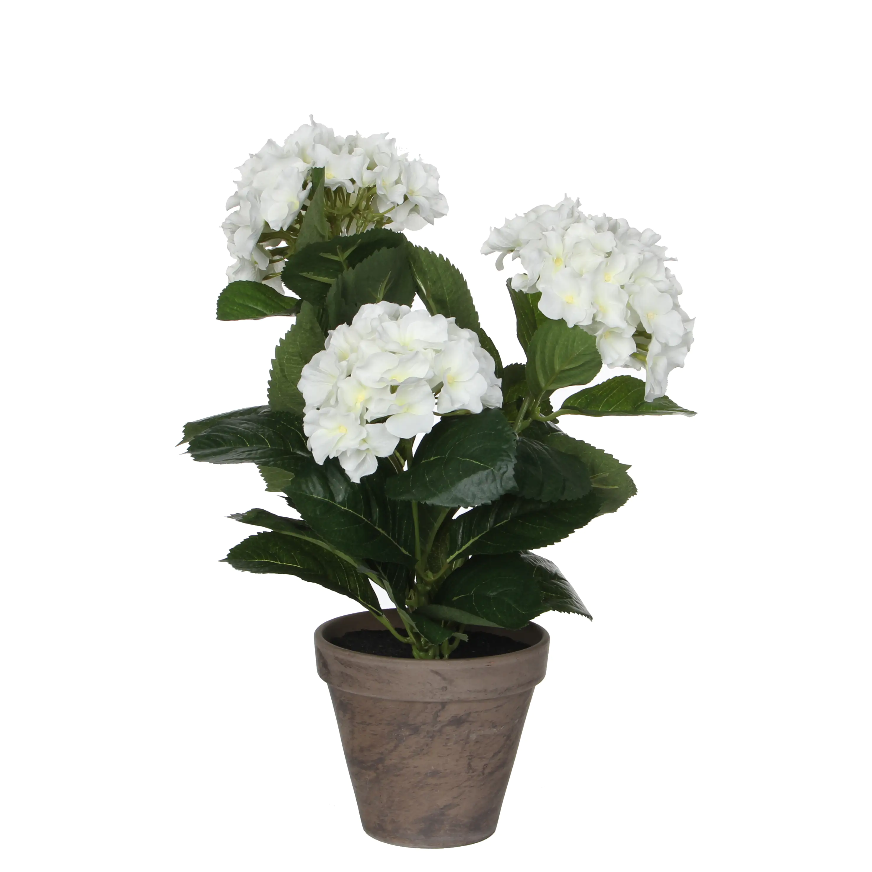 8718861490183 Mica Kunstpflanze Hortensie im Topf weiß, 40 x 35 cm
