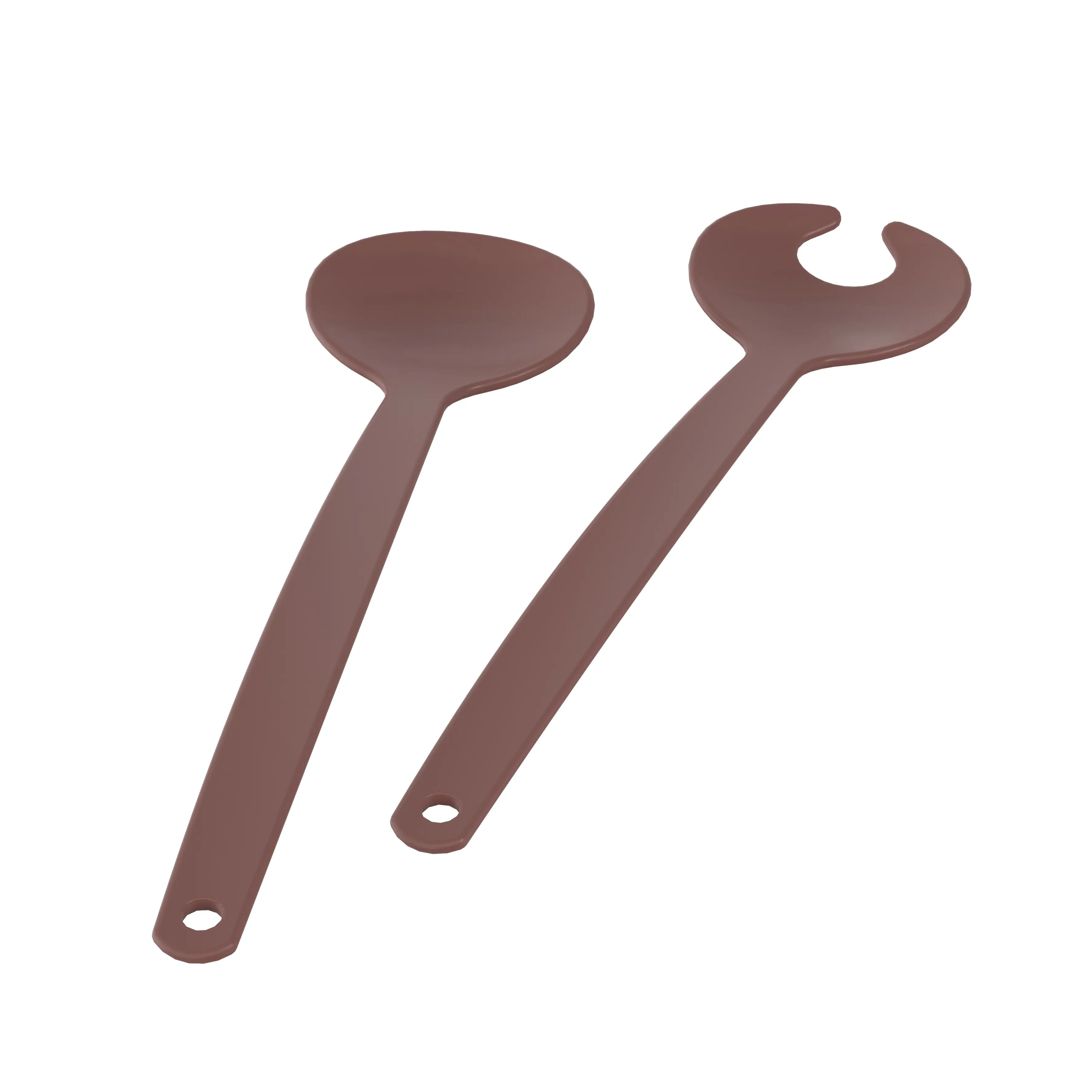 Rotho Salatbesteck Onda weinrot 30,5 cm 2-teilig