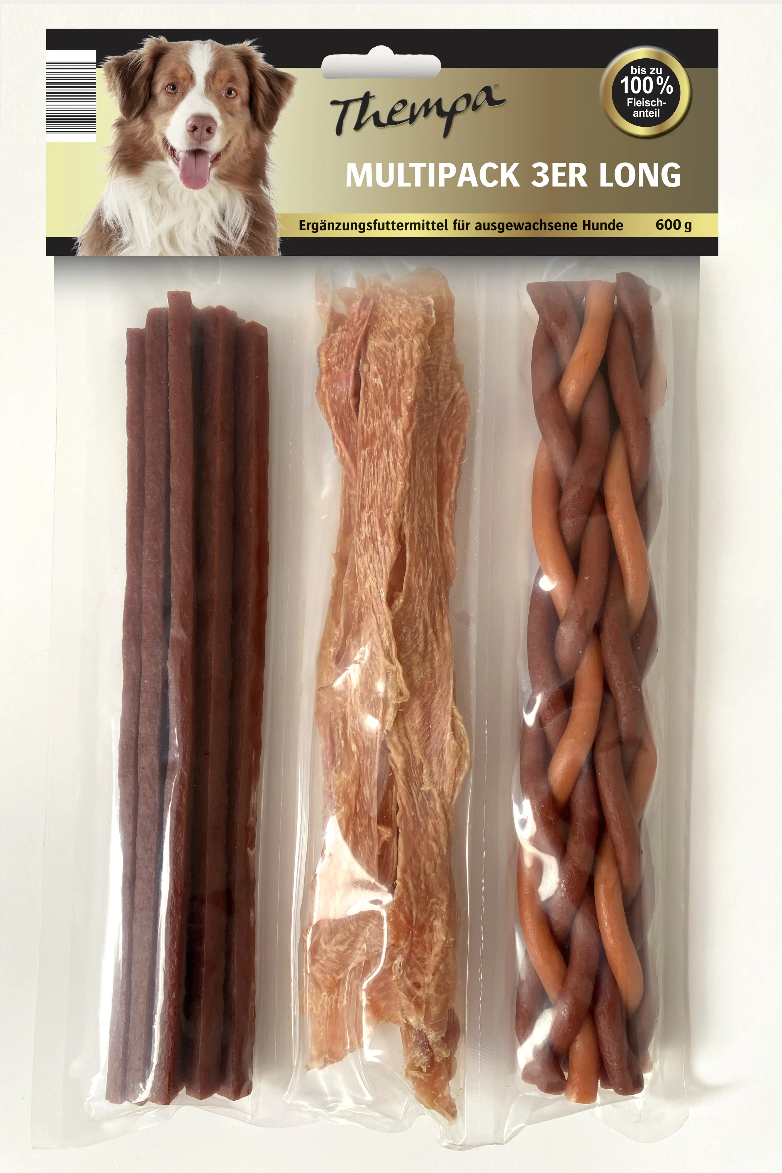 Thempa Hundesnack Multipack 3er Mix aus Kaustangen 600g Thempa Hundesnack Multipack 3er Mix aus Kaustangen 600g