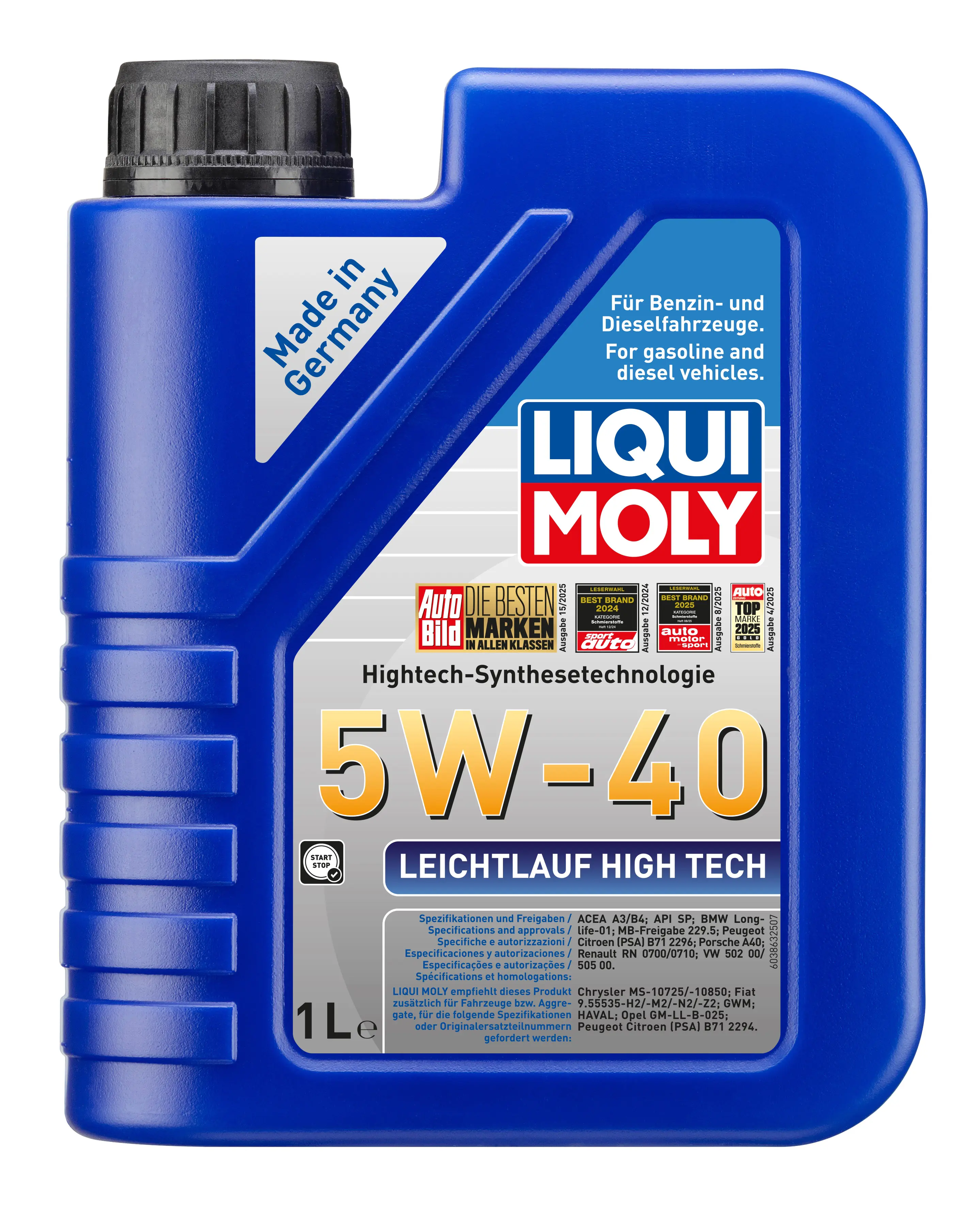 Liqui Moly Motoröl Leichtlauf High Tech 5W-40 1 L