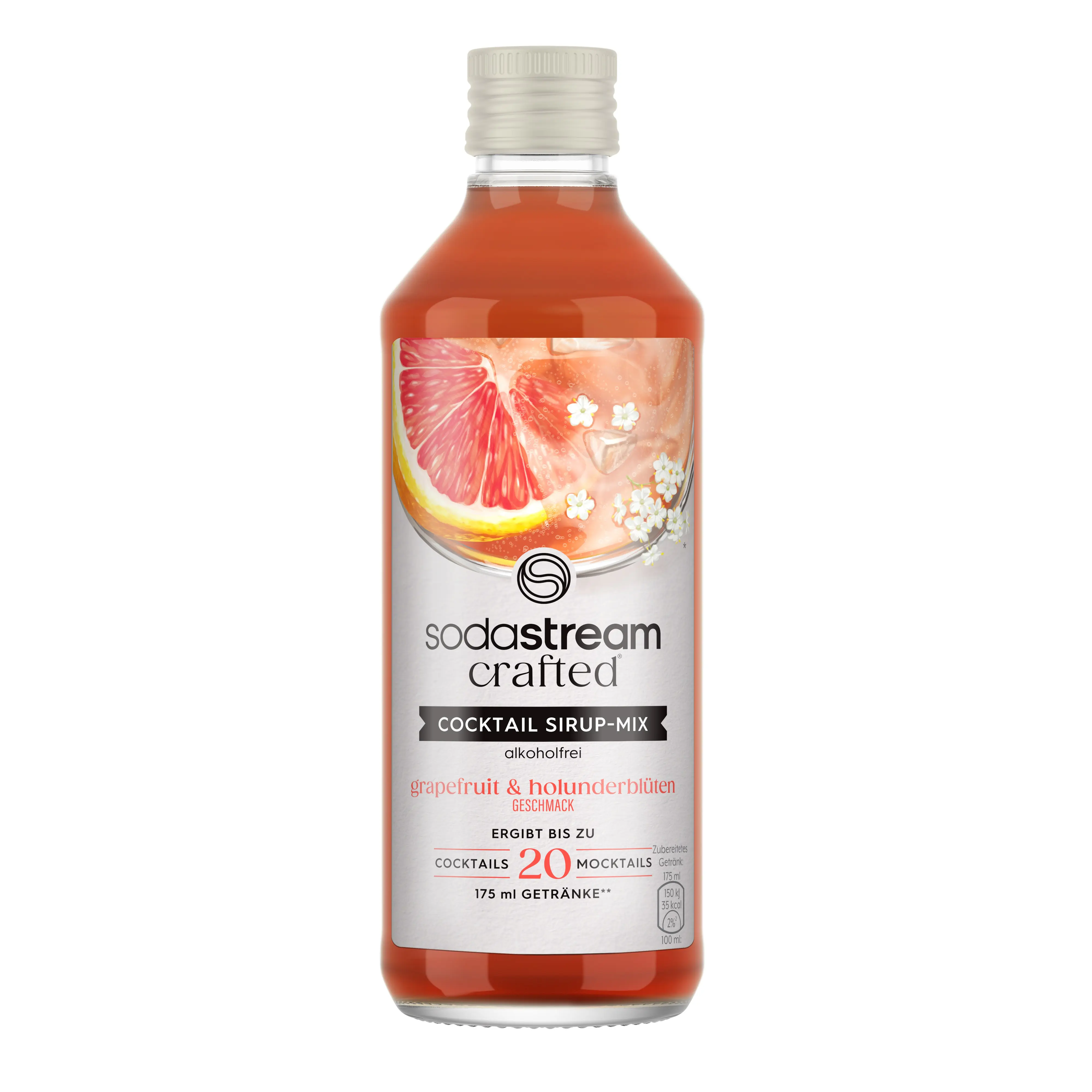 Sodastream Crafted Cocktail Drink Mix Sirup Grapefruit & Holunderblüte 330 ml