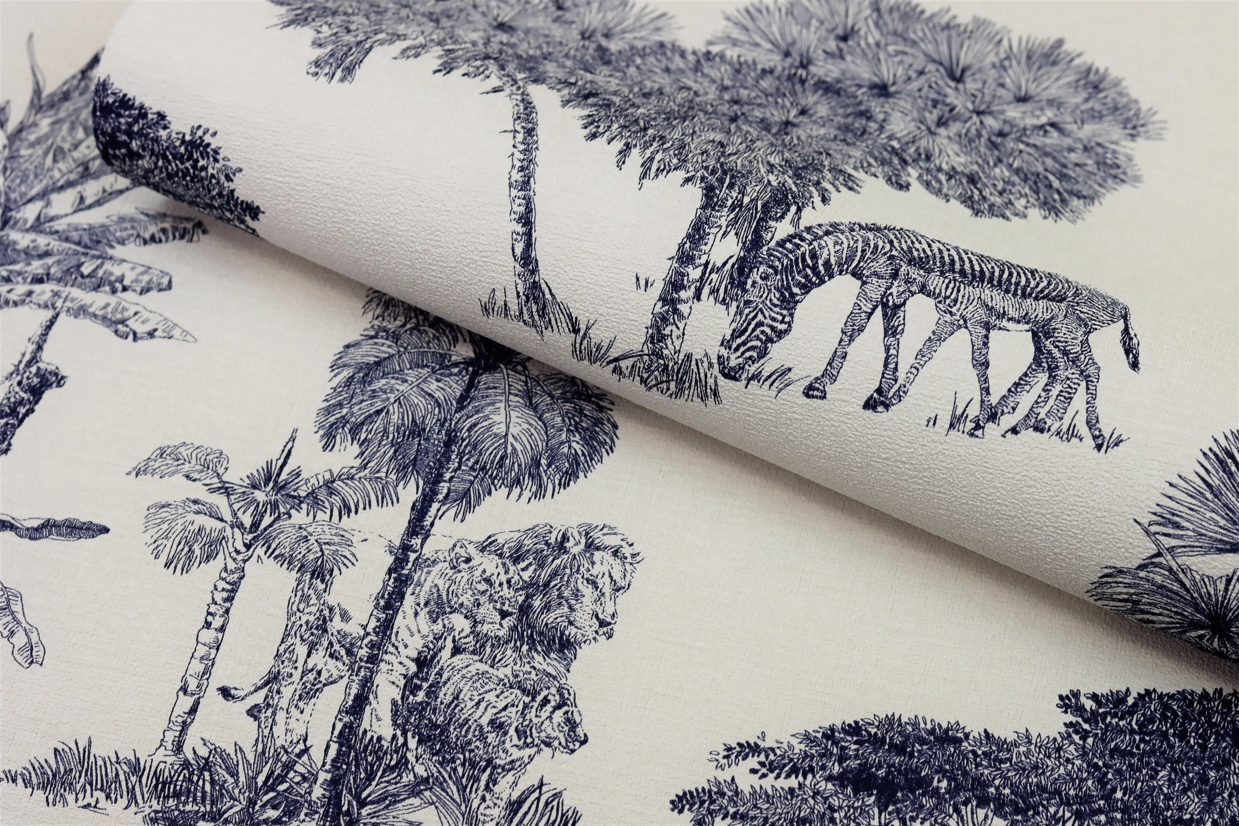 Rasch Vliestapete 555011 Blau-Indigo Muster & Motive 10,05 m x 0,53 m
