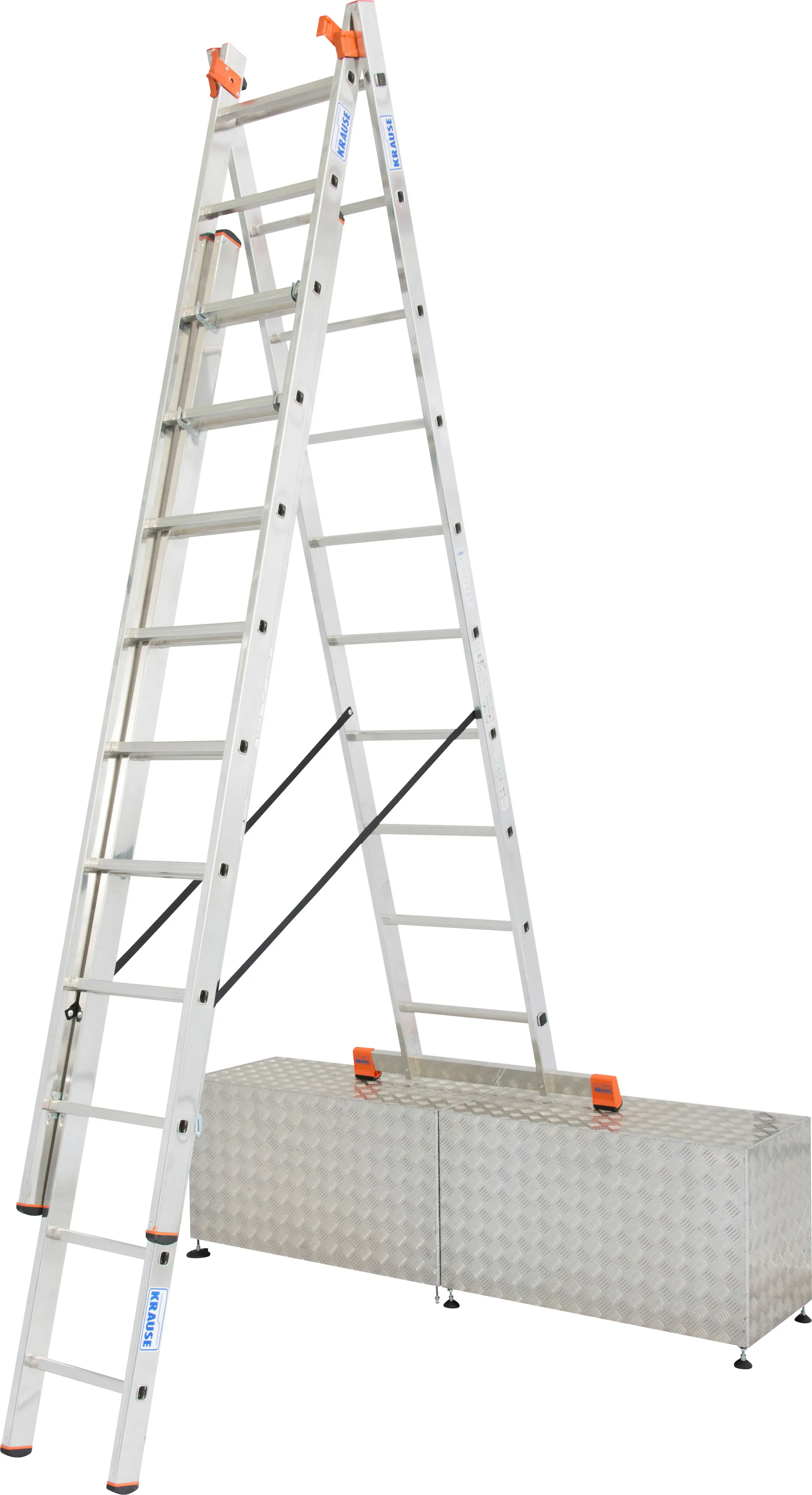Krause Aluminium-Vielzweckleiter MONTO Tribilo mit Treppenfunktion 7,65 m