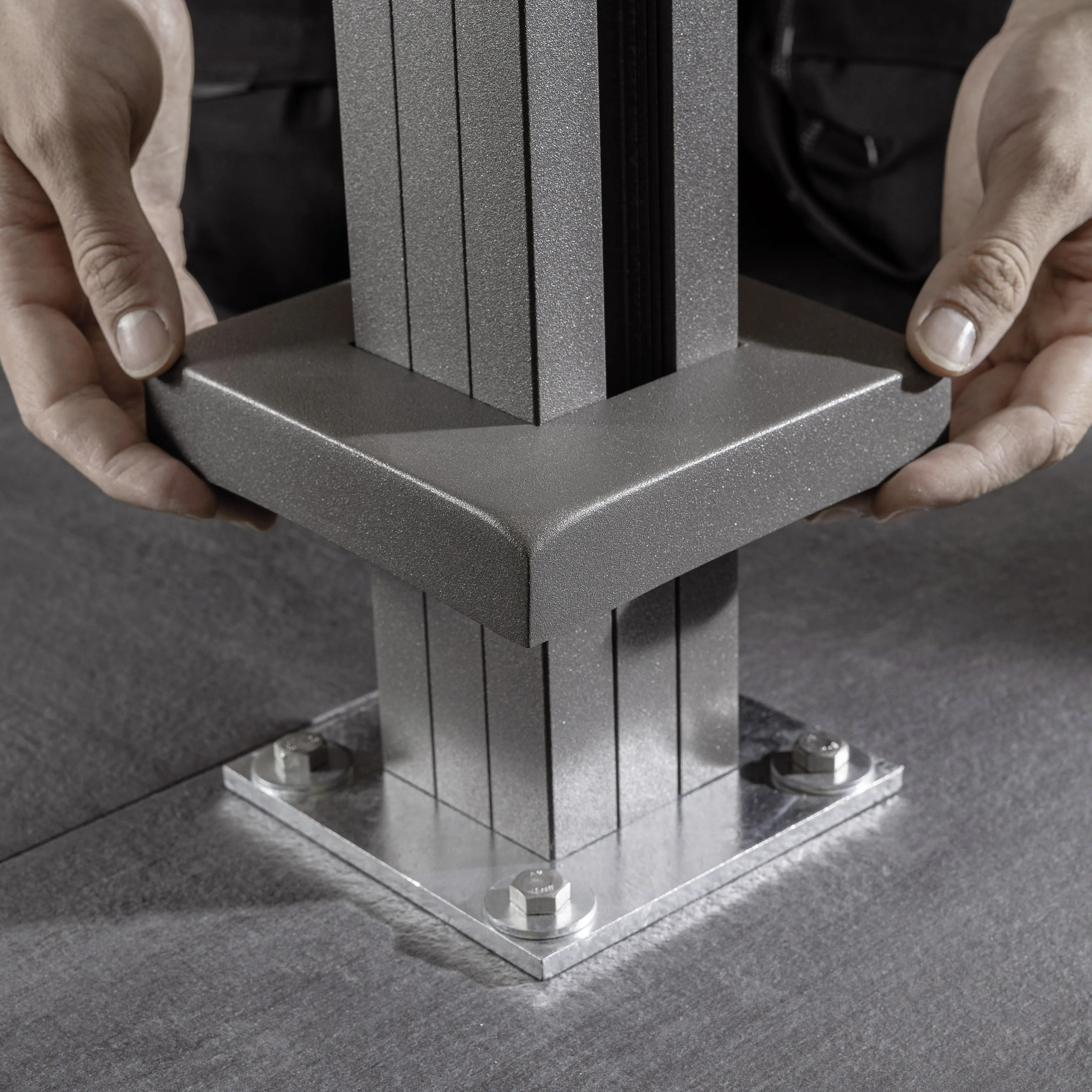 Ambiente Glaszaun Erweiterungsset Klarglas mit Siebdruck 187 x 107,2 cm grau