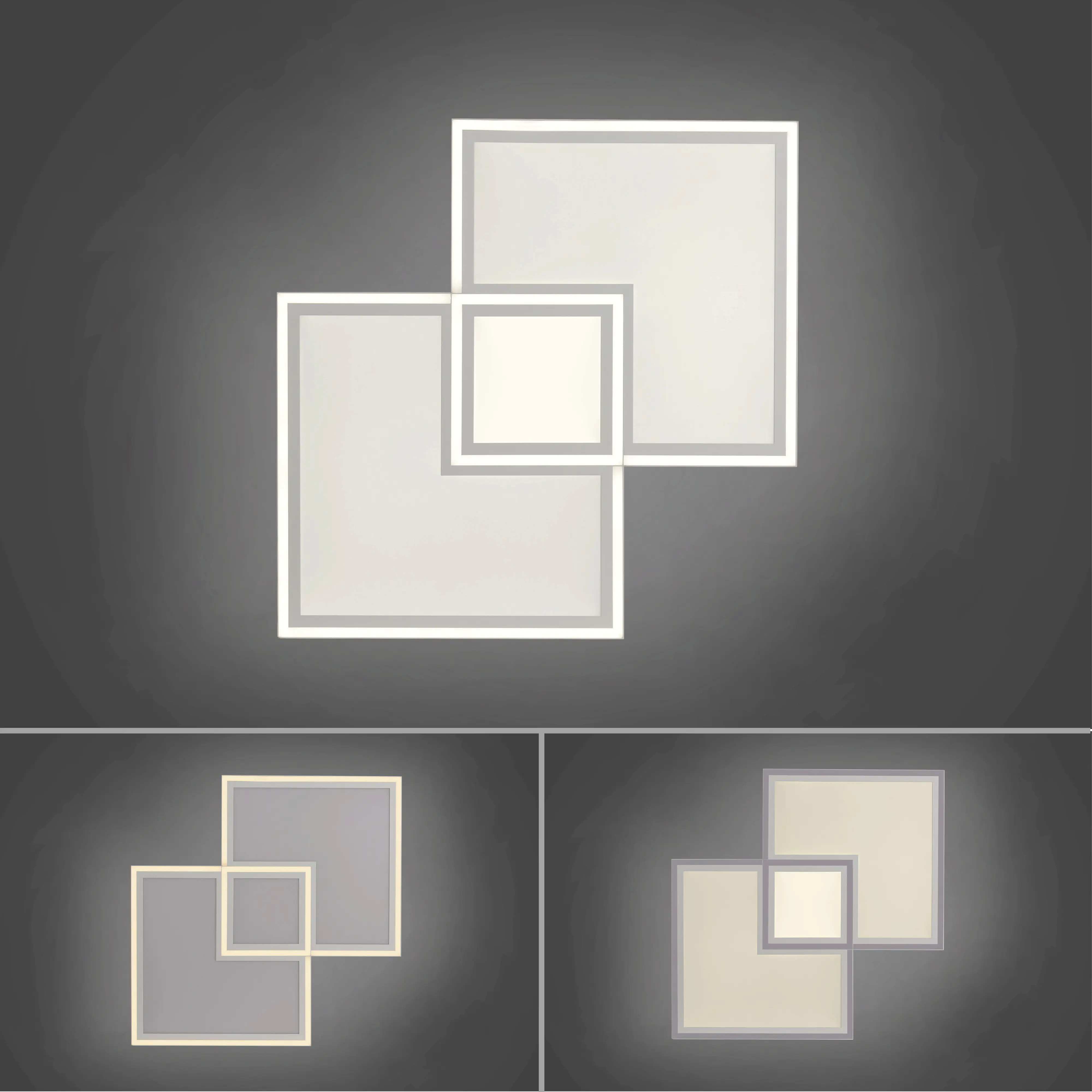 JustLight CCT LED Deckenleuchte Edging weiß 67 x 67 cm dimmbar