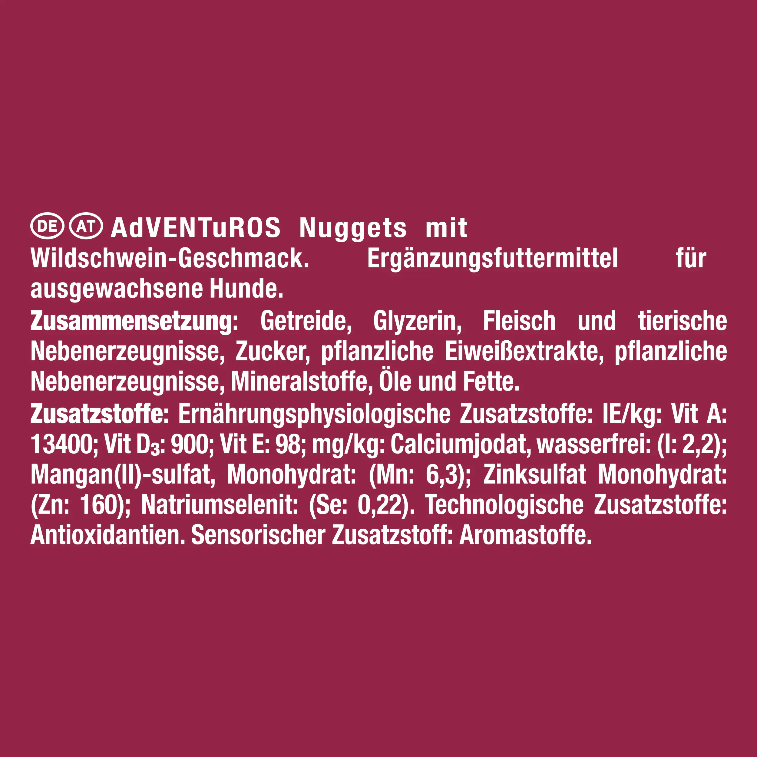 Adventuros mit Wildschweingeschmack 90 g Adventuros mit Wildschweingeschmack 90 g