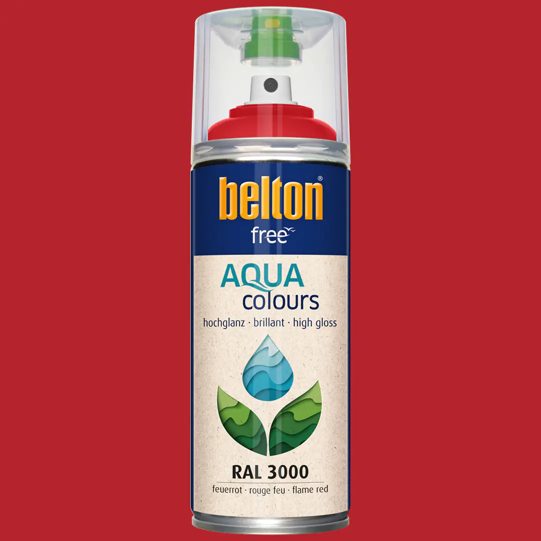 belton free Lackspray AQUAcolours 400 ml feuerrot hochglanz