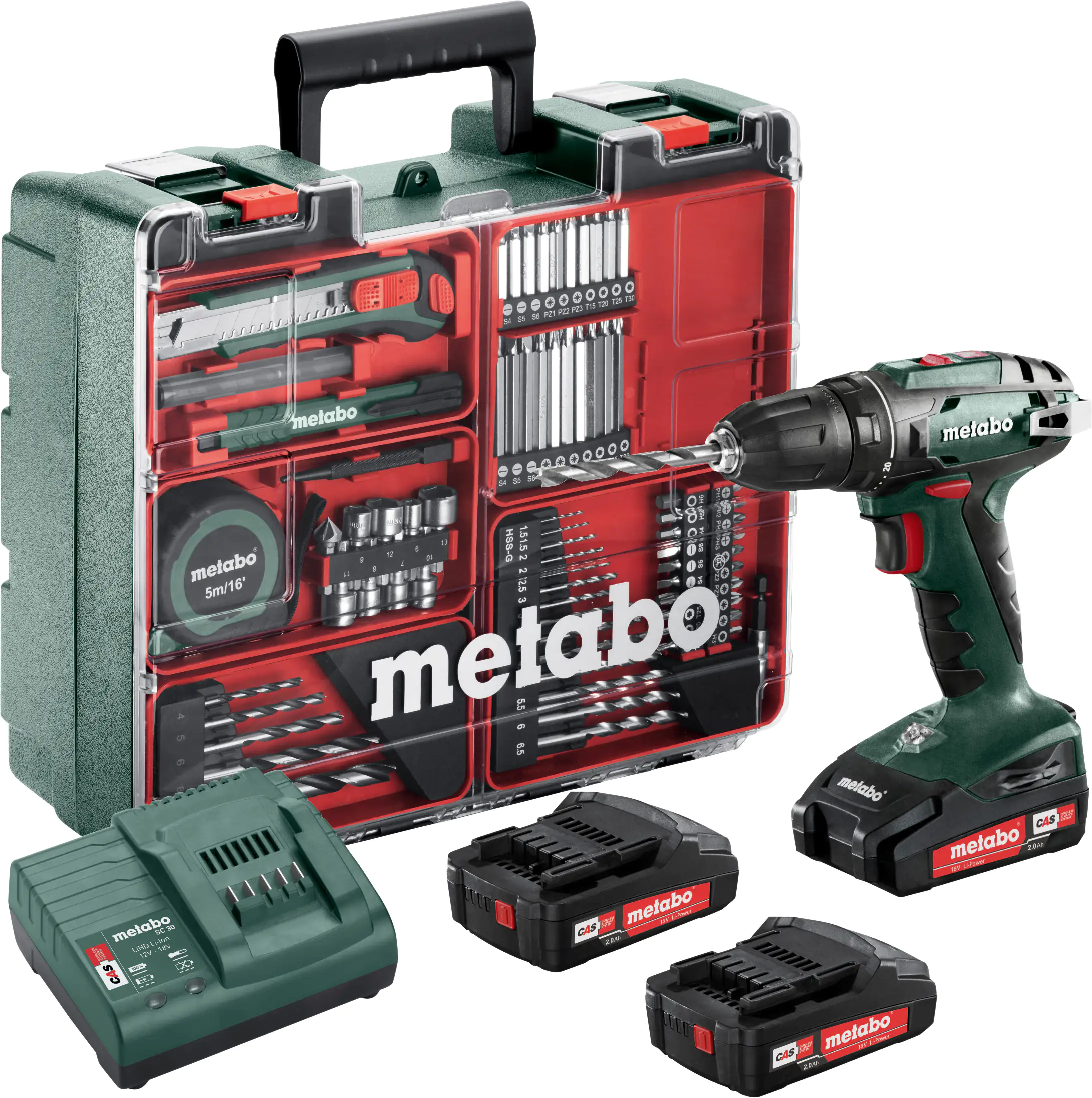 Metabo Akkubohrschrauber BS 18 XXL-Set 18 V 2 Ah inkl. 3x Akku & Ladegerät Metabo Akkubohrschrauber BS 18 XXL-Set 18 V 2 Ah inkl. 3x Akku & Ladegerät