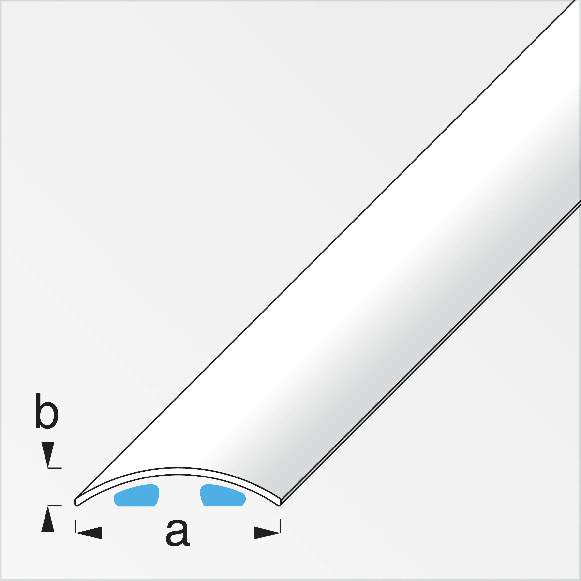 alfer Übergangsprofil 1 m, 30 x 4 mm EdelStahl roh natur, natur