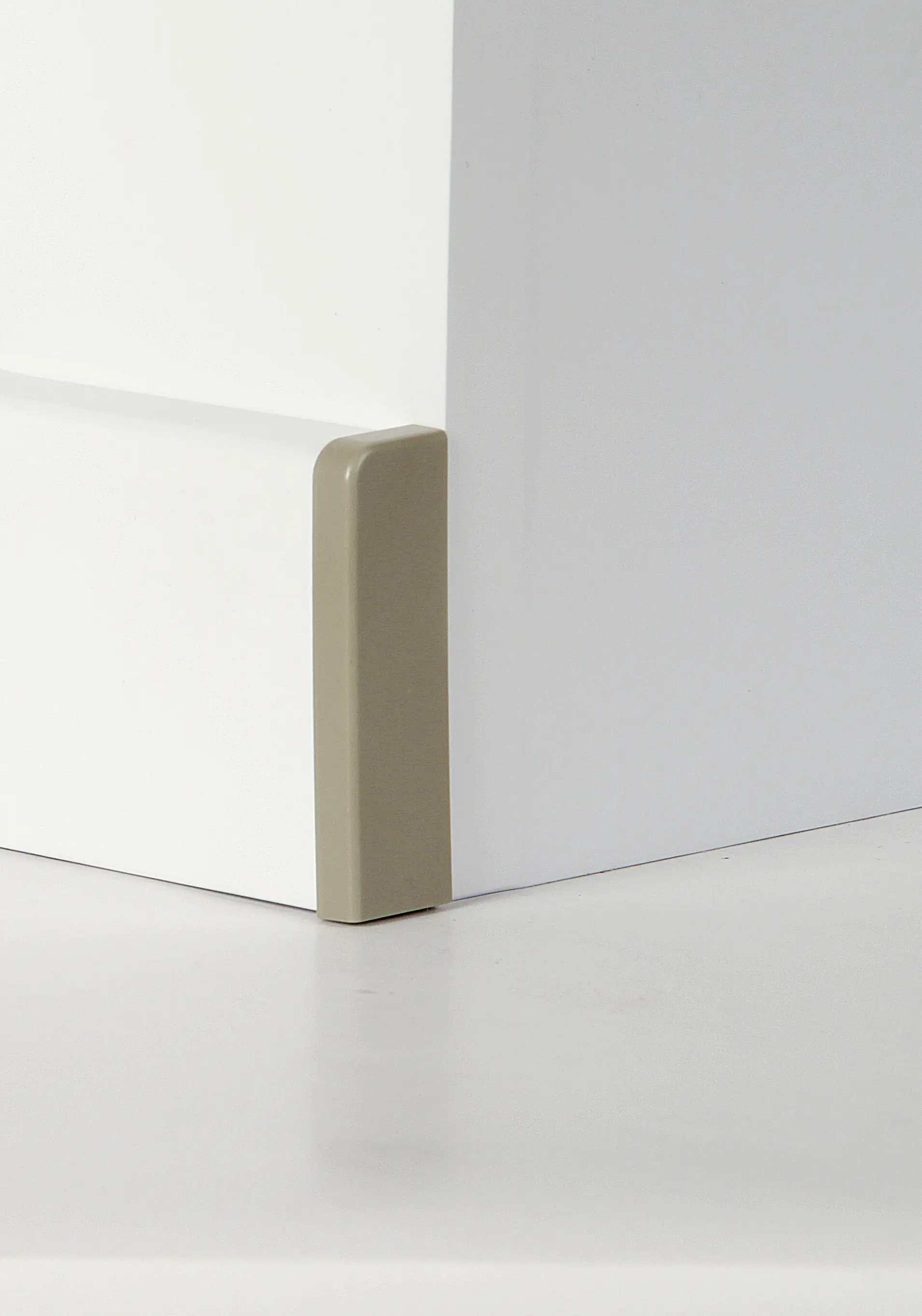 Classen Endkappen für FUXX-Laminatleiste foliert 18 x 65 mm kieselgrau